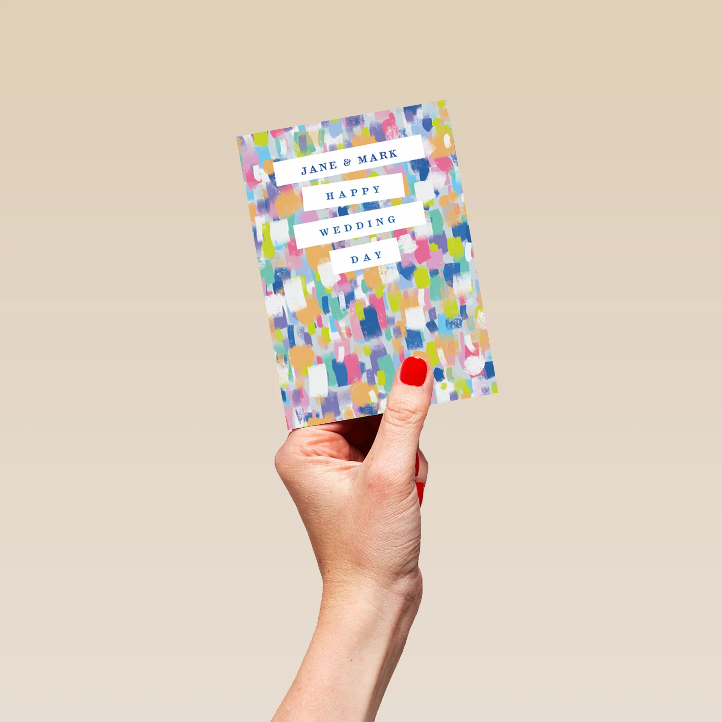 Personalised Colourful Wedding Day Card - Image 4