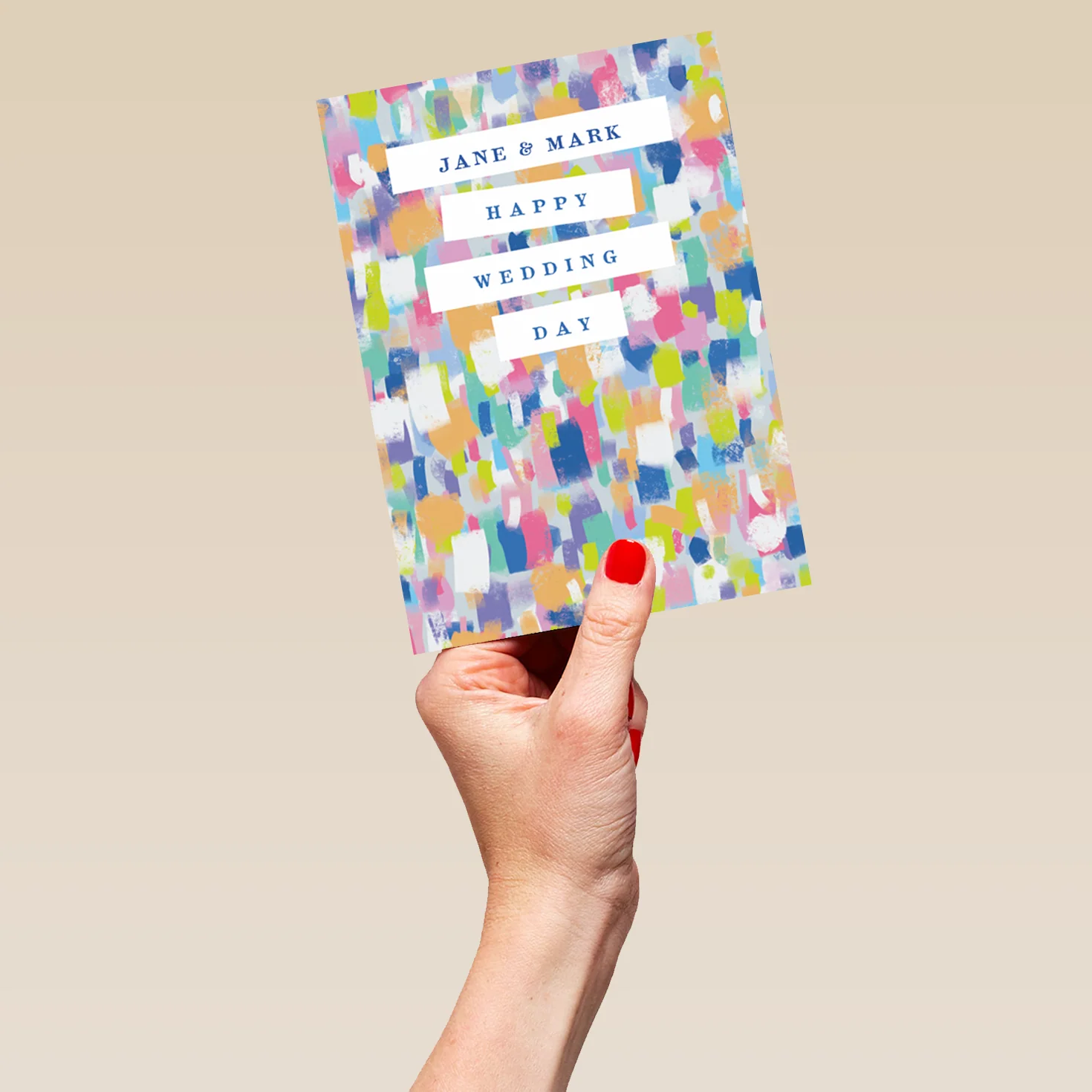 Personalised Colourful Wedding Day Card - Image 5