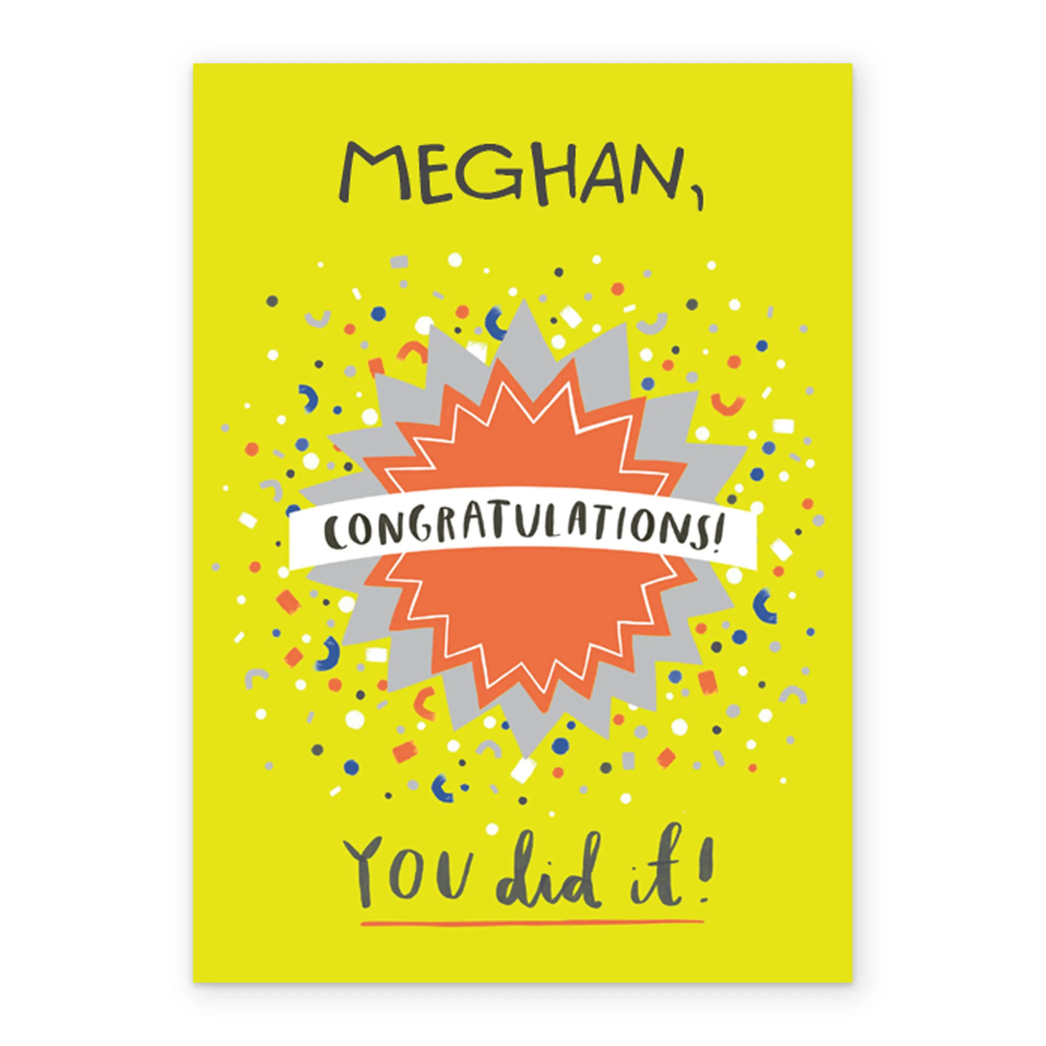 Personalised Colourful You Did It Card - Image 2