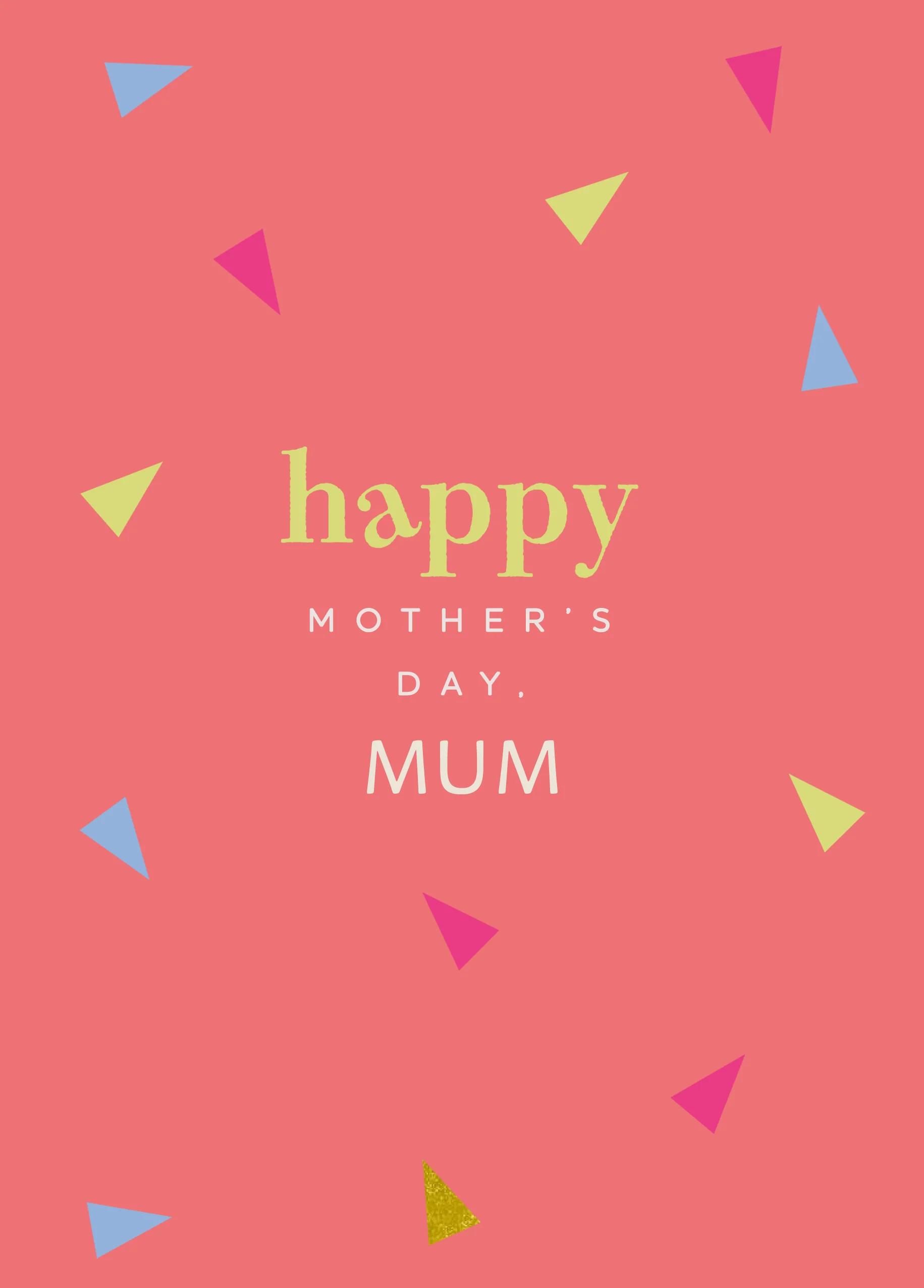 Personalised Confetti Happy Mother's Day Card For Mum