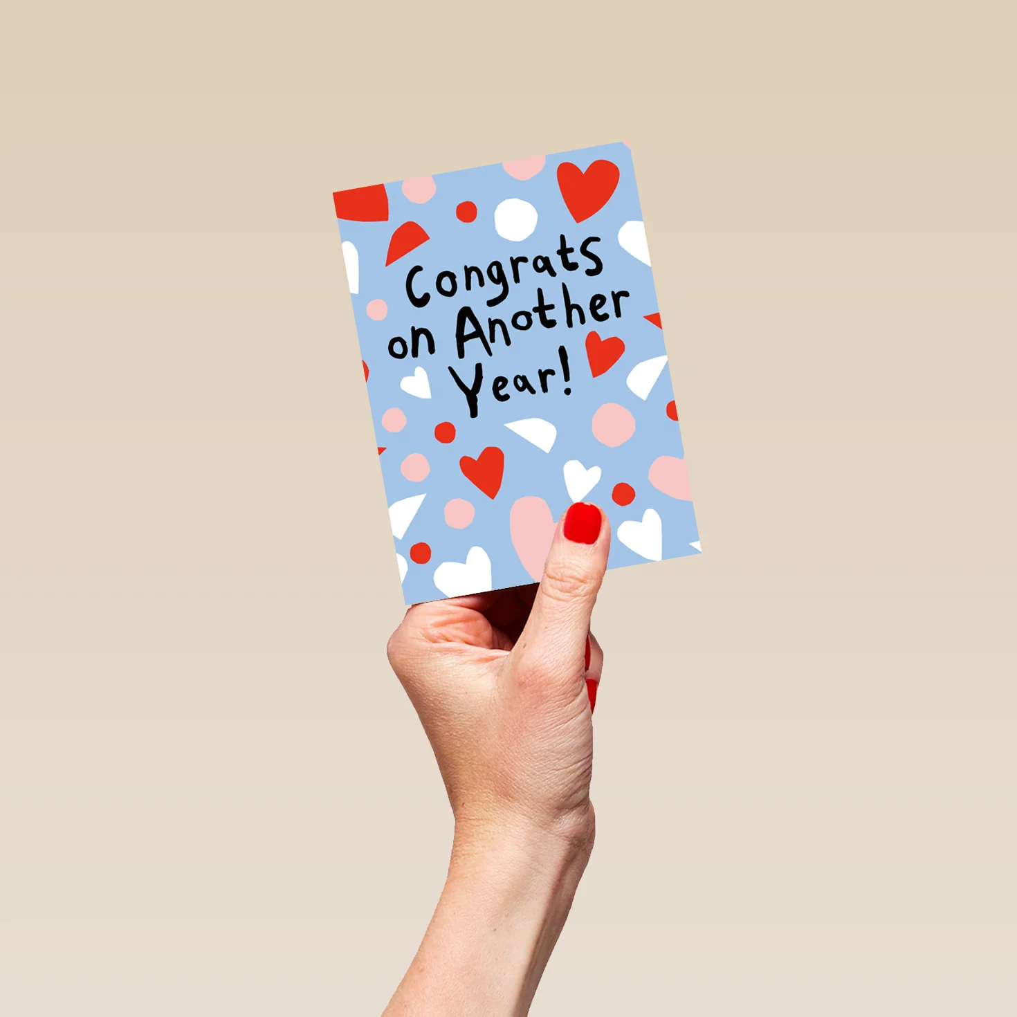 Personalised Congratulations Anniversary Hearts Card - Image 4
