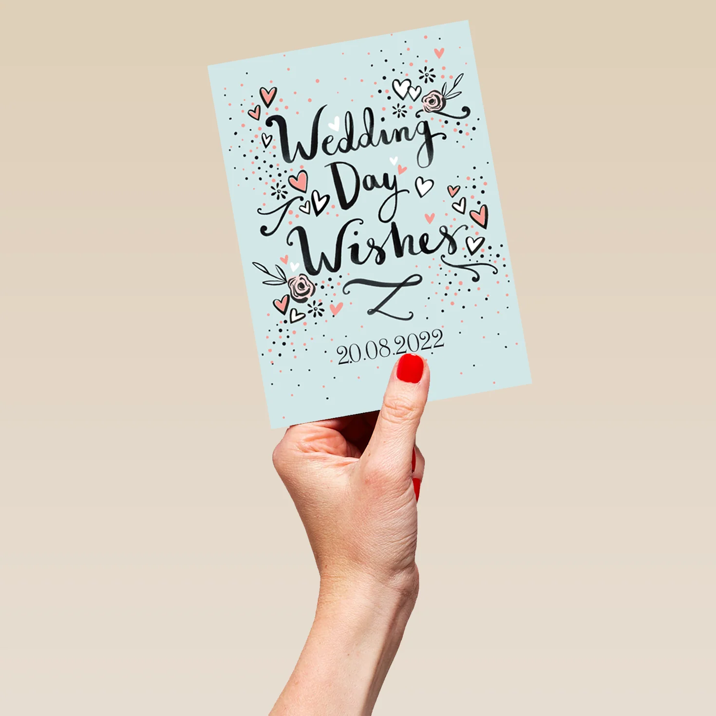 Personalised Congratulations Flowers Wedding Card - Image 5