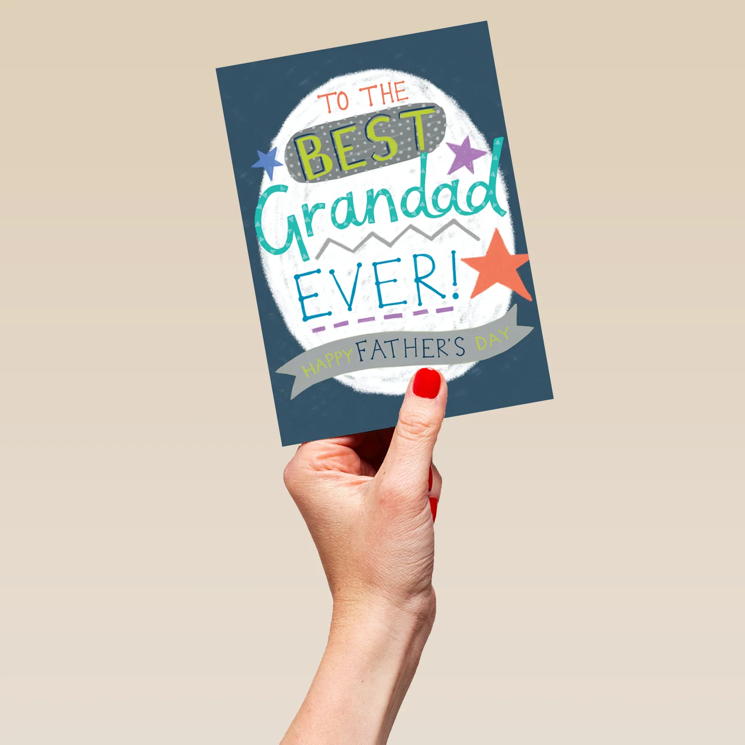 Personalised Contemporary Best Ever Grandad Father's Day Card - Image 5