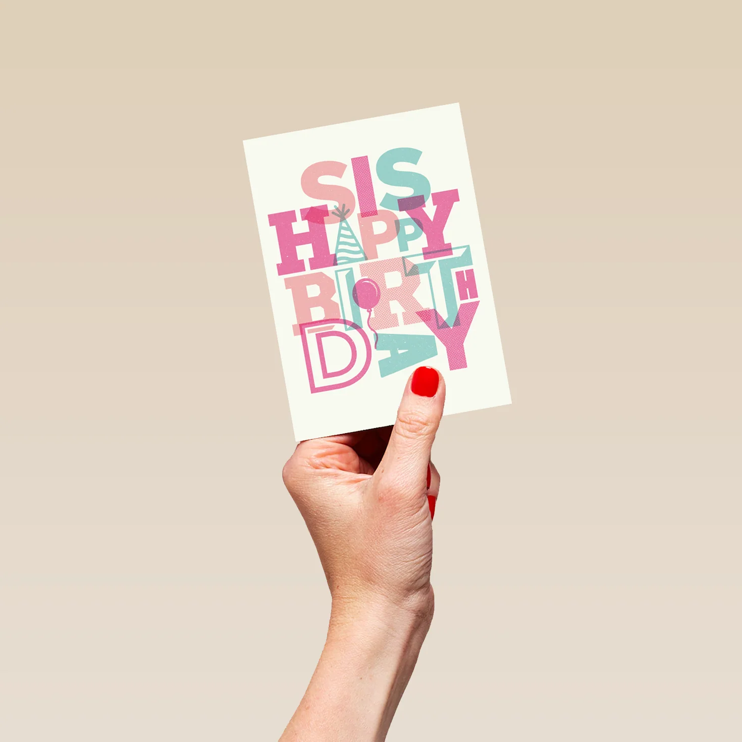 Personalised Contemporary Birthday Card For Sister - Image 4