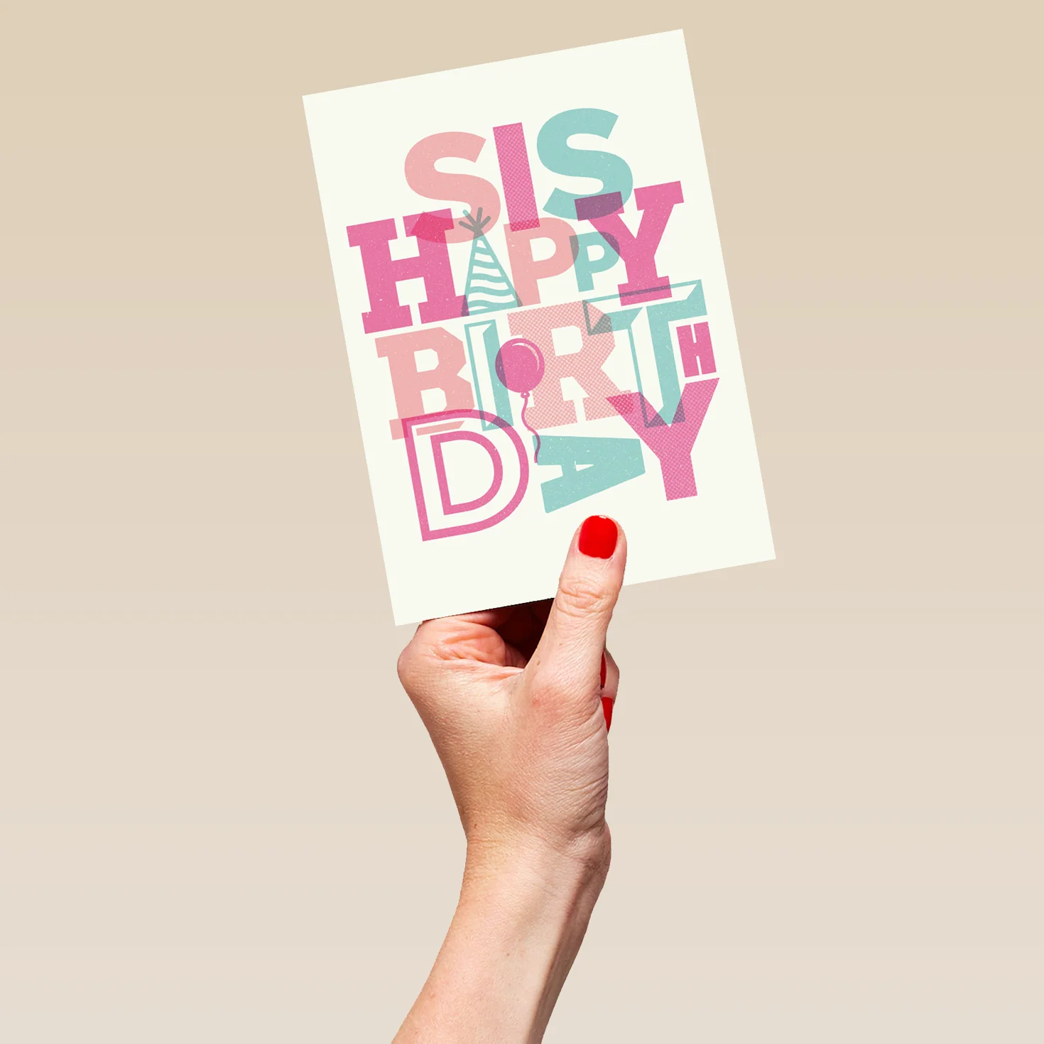 Personalised Contemporary Birthday Card For Sister - Image 5