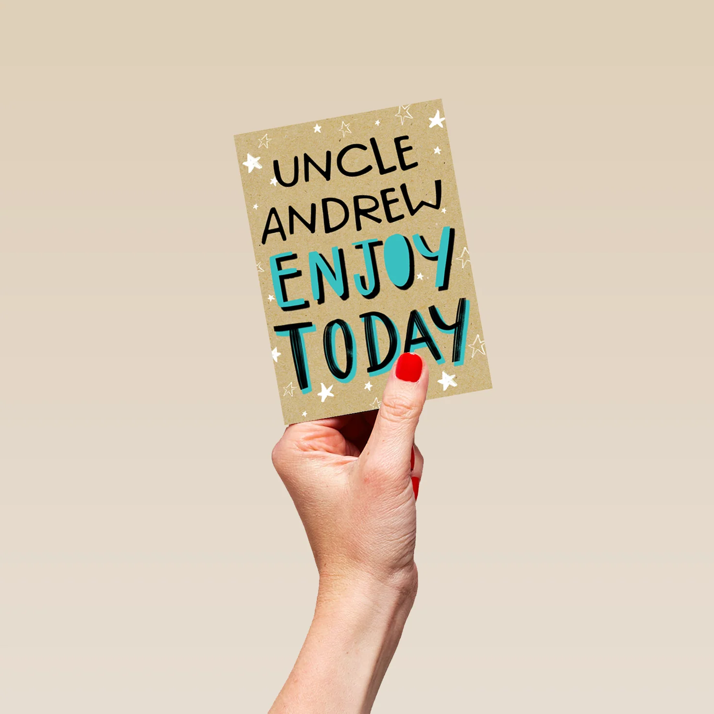 Personalised Contemporary Birthday Editable Enjoy Today Card For Uncle - Image 4