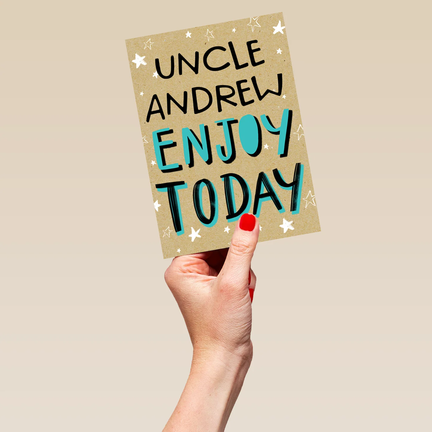 Personalised Contemporary Birthday Editable Enjoy Today Card For Uncle - Image 5