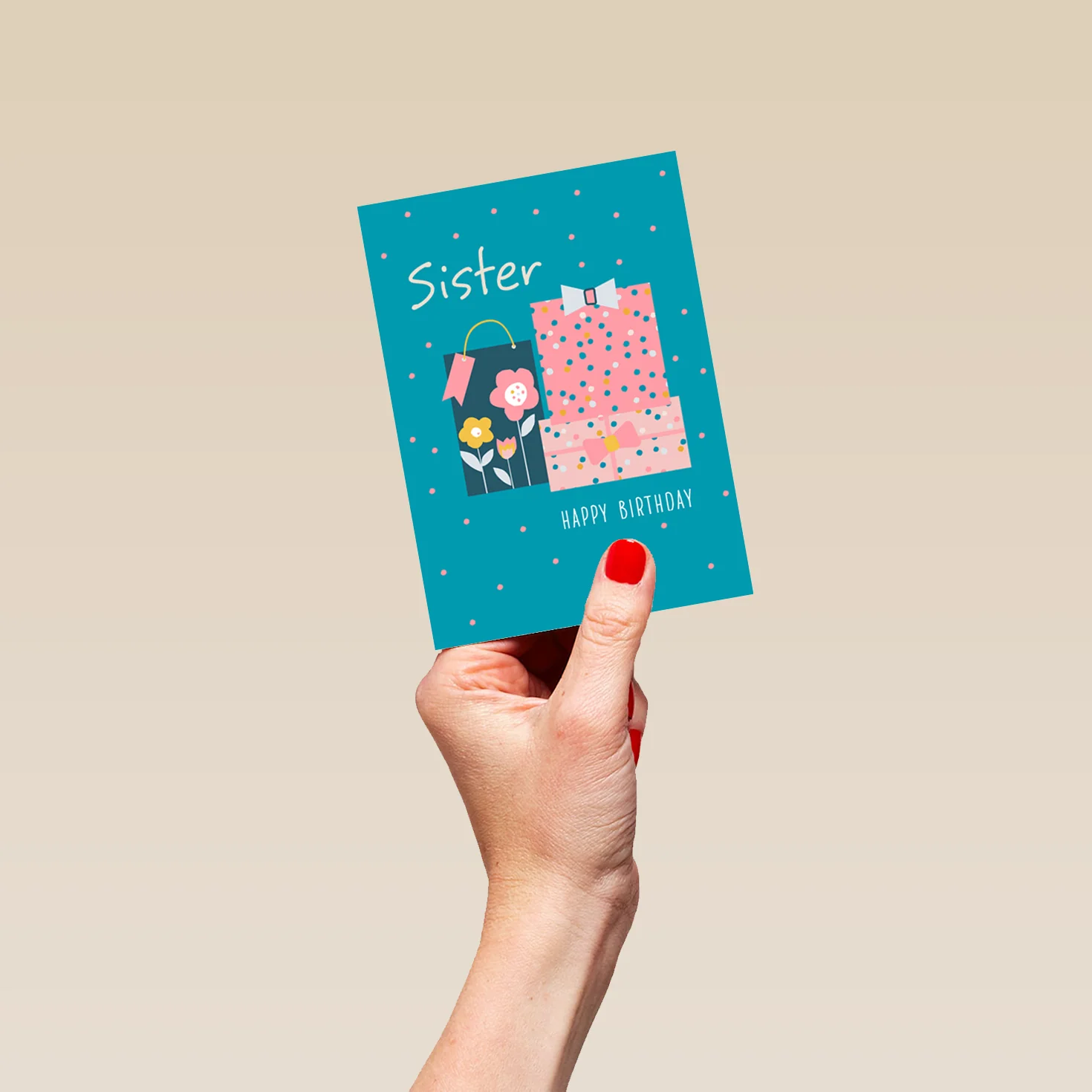 Personalised Contemporary Birthday Sister Card - Image 4