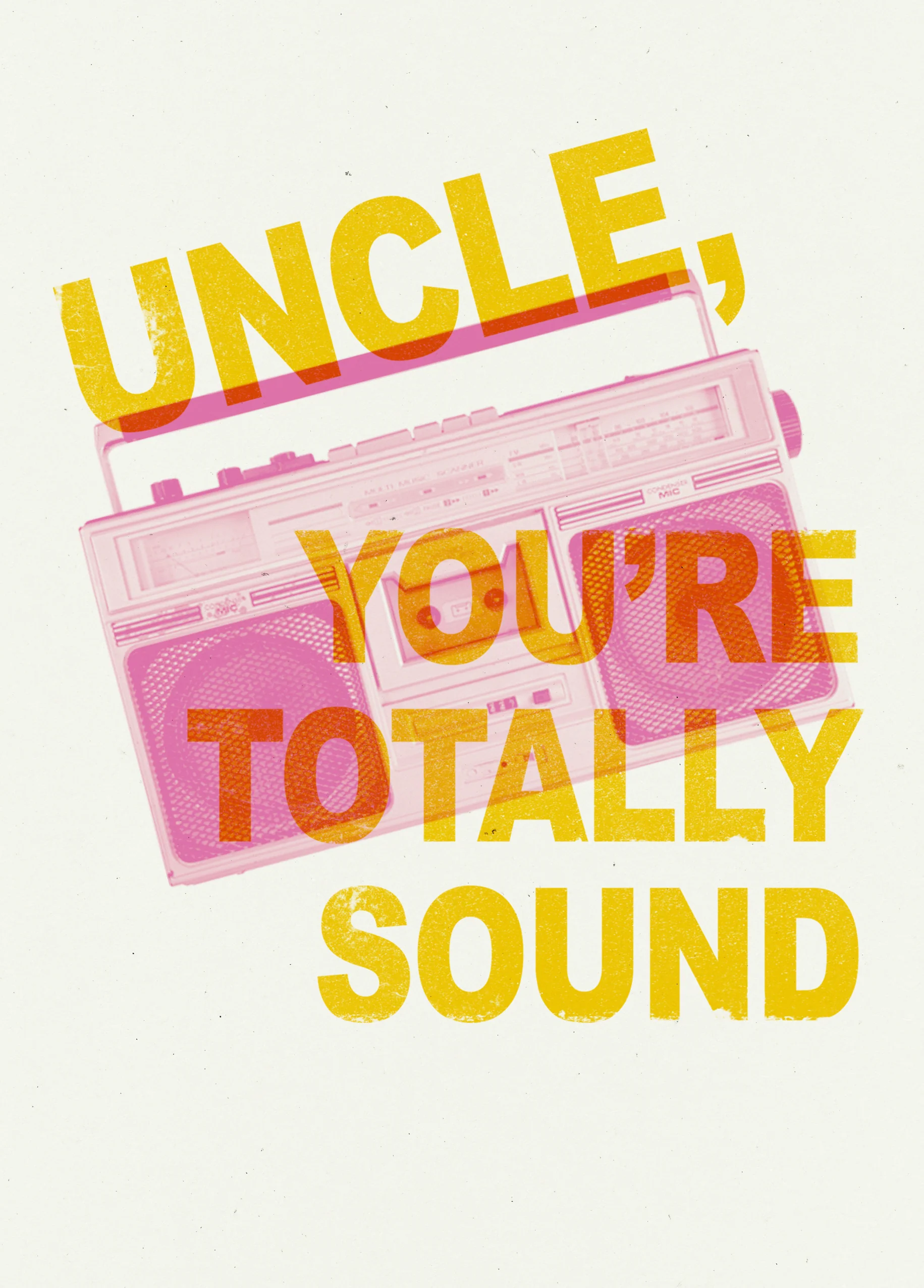 Personalised Contemporary Birthday Uncle Totally Sound Card