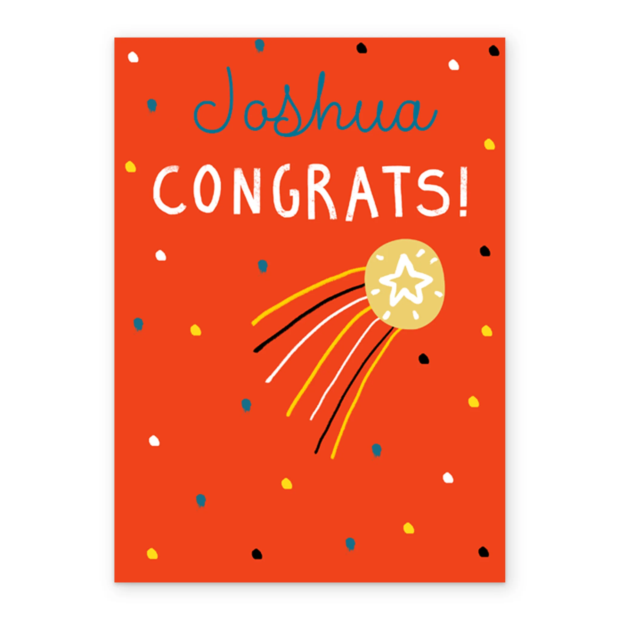 Personalised Contemporary Congrats Congratulations Editable Shooting Star Card - Image 2