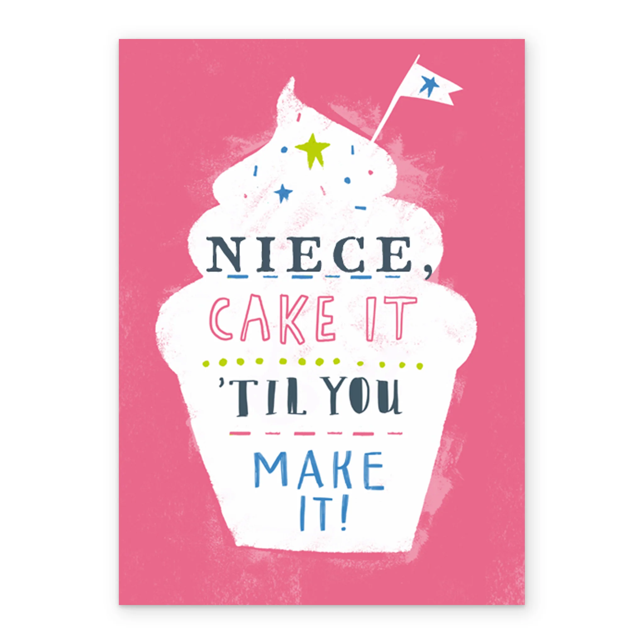 Personalised Contemporary Editable Cupcake Birthday Card For Niece - Image 2