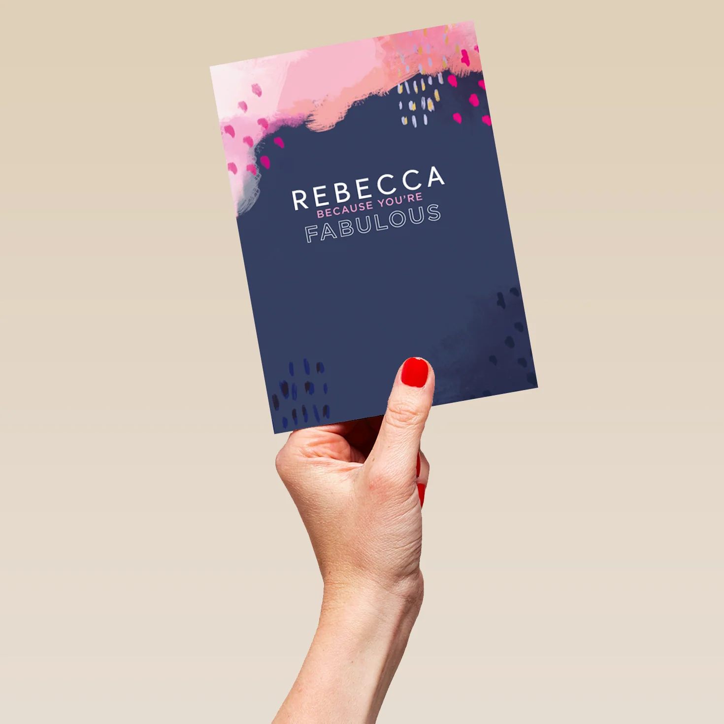 Personalised Contemporary Editable Marbled Ink Birthday Card - Image 5