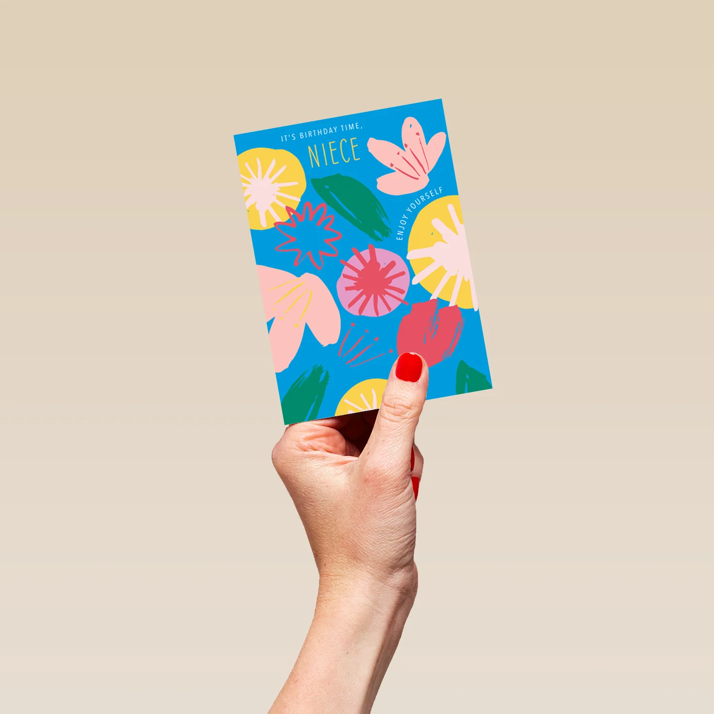 Personalised Contemporary Editable Tropical Birthday Card For Niece - Image 4