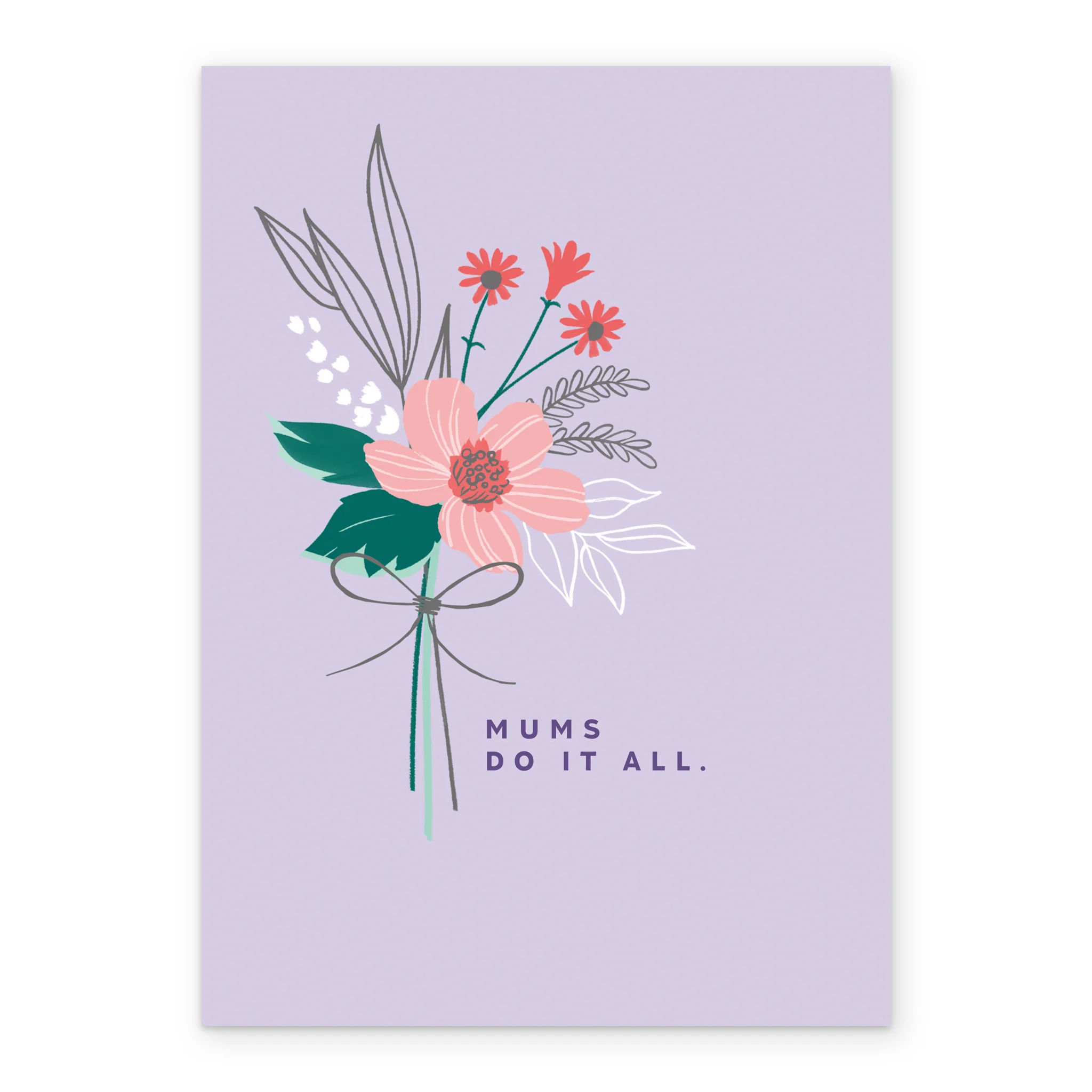 Personalised Contemporary Floral Mother's Day Card for Mum - Image 2