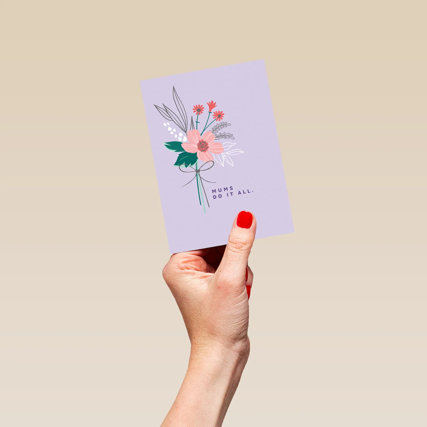 Personalised Contemporary Floral Mother's Day Card for Mum - Image 4