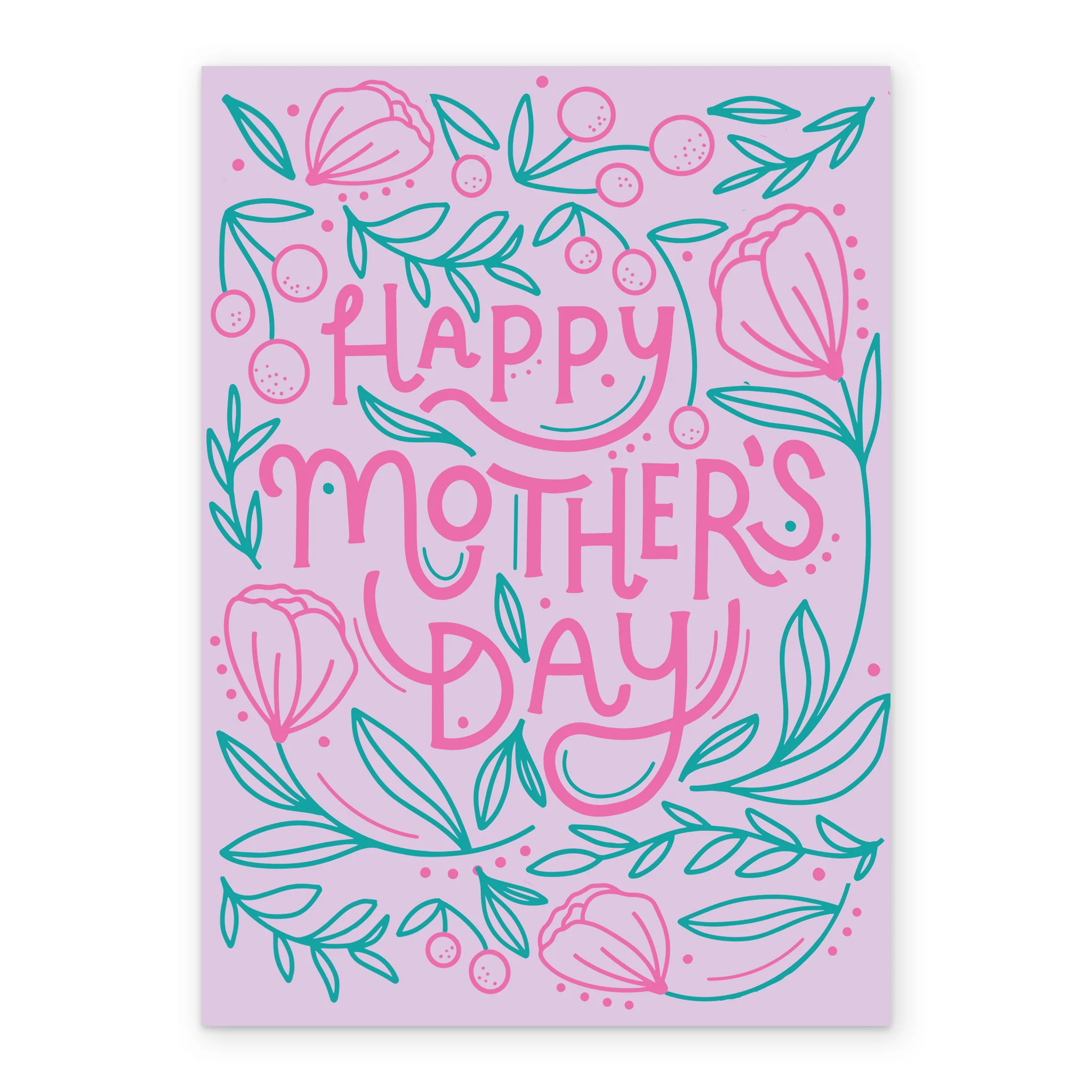 Personalised Contemporary Flowers Mother's Day Card - Image 2