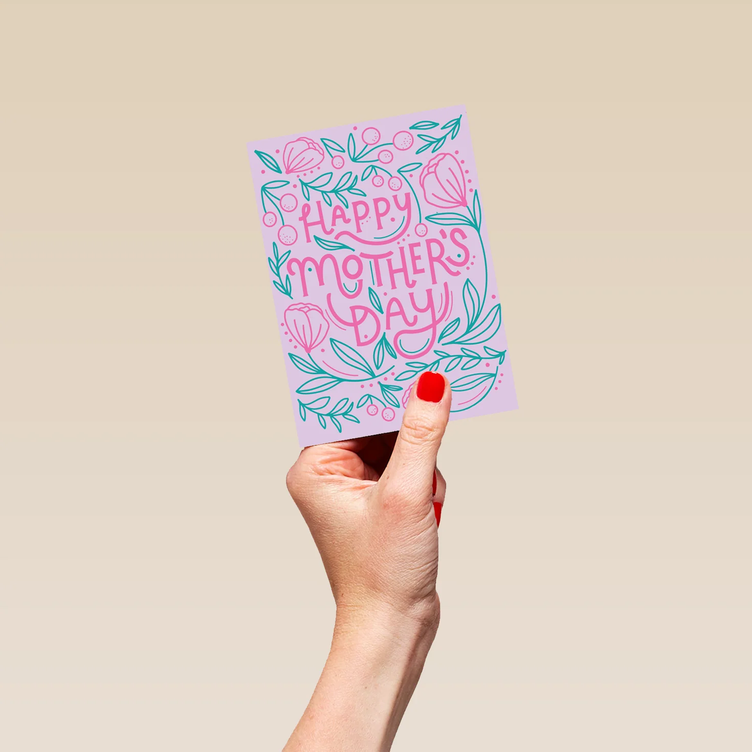 Personalised Contemporary Flowers Mother's Day Card - Image 4
