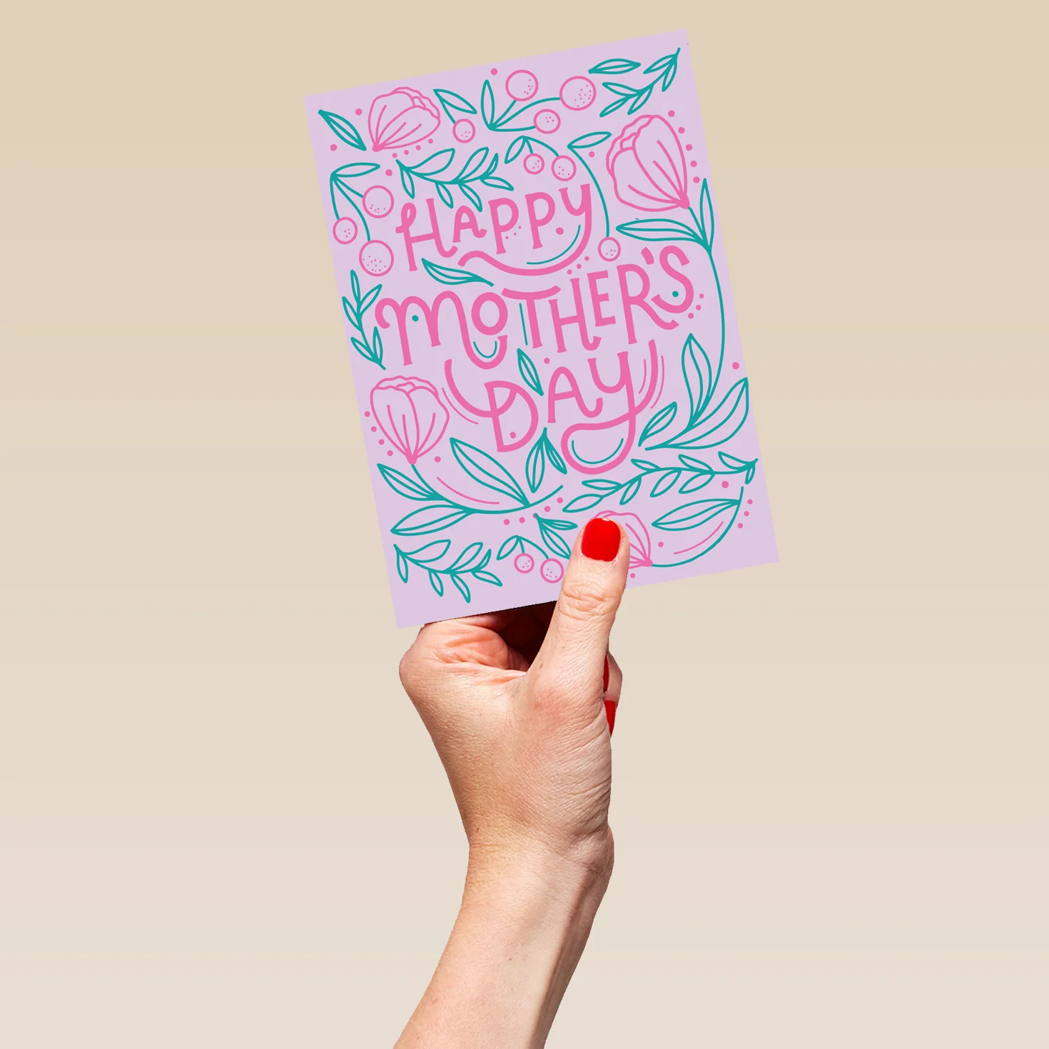 Personalised Contemporary Flowers Mother's Day Card - Image 5