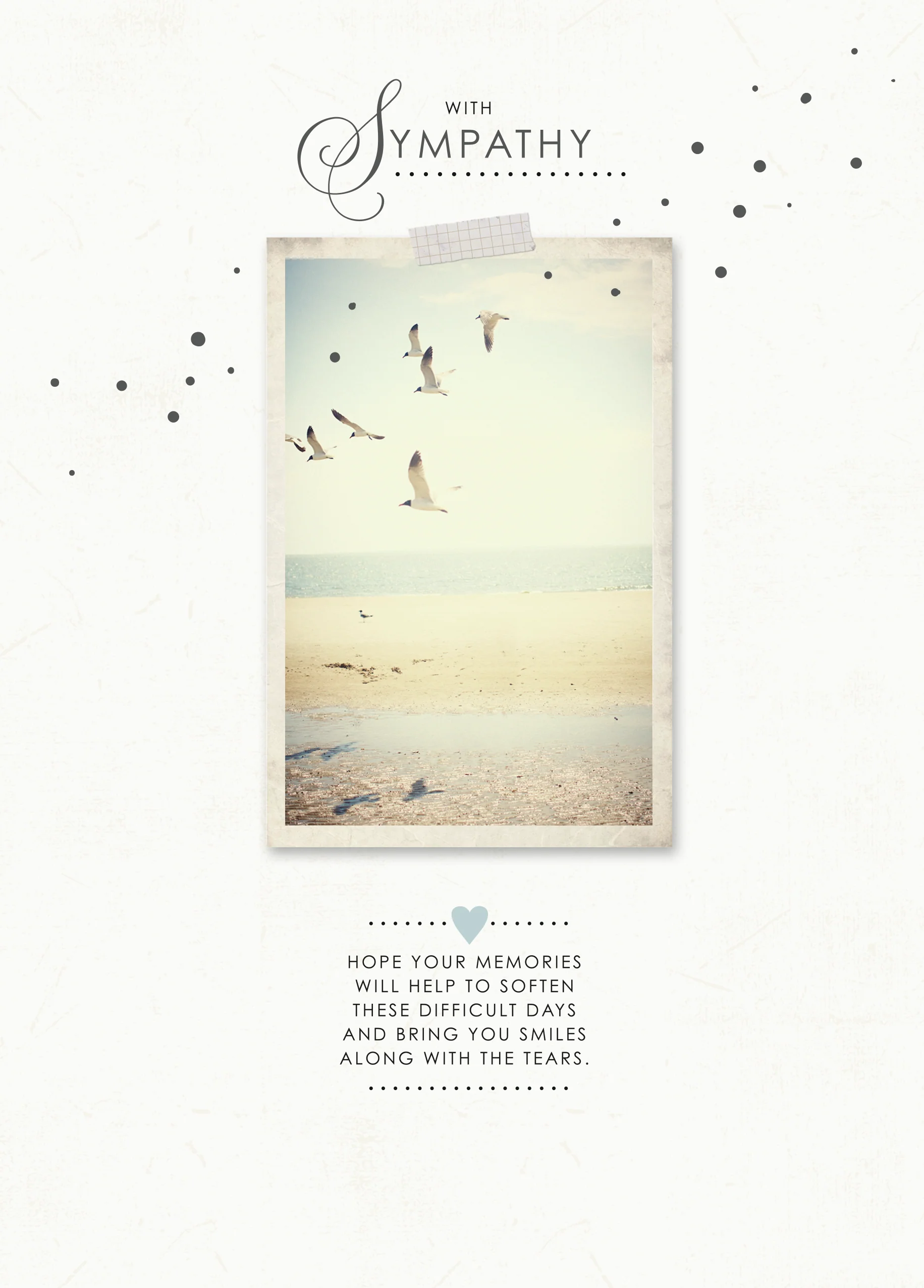 Personalised Contemporary Flying Birds Sympathy Card