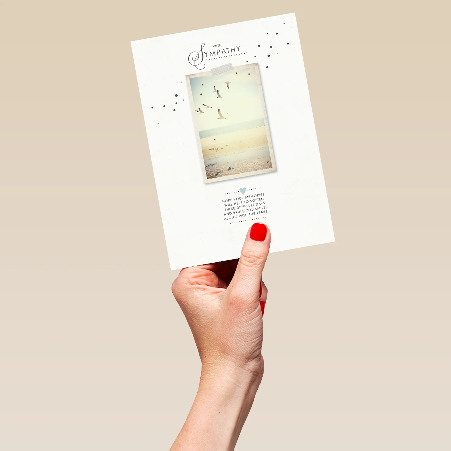 Personalised Contemporary Flying Birds Sympathy Card - Image 5