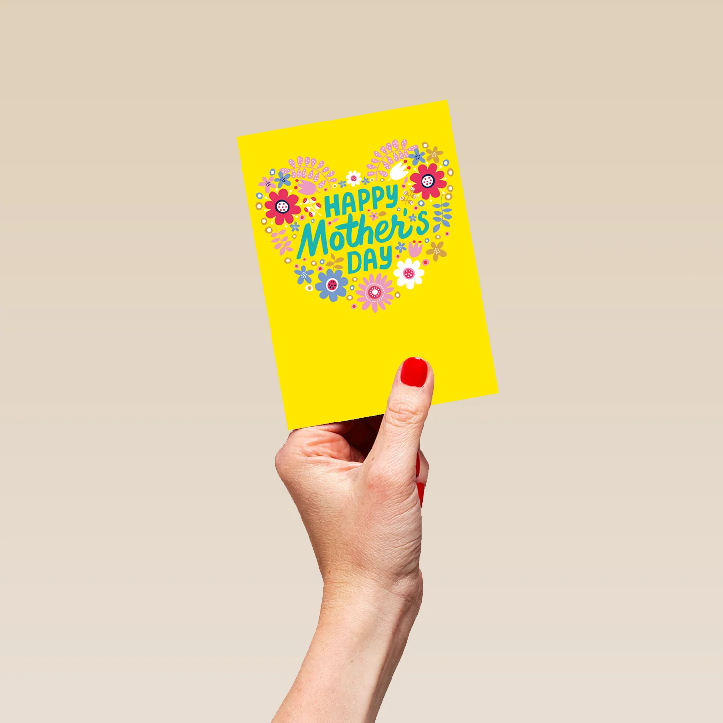 Personalised Contemporary Happy Love Heart Mother's Day Card - Image 4