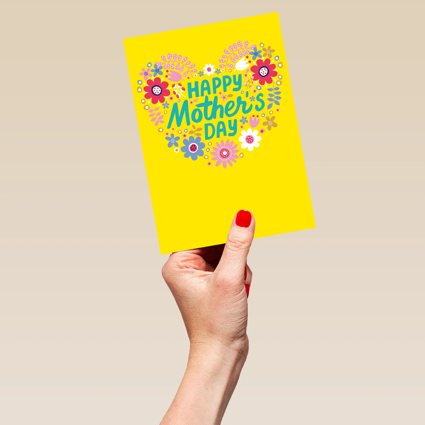 Personalised Contemporary Happy Love Heart Mother's Day Card - Image 5