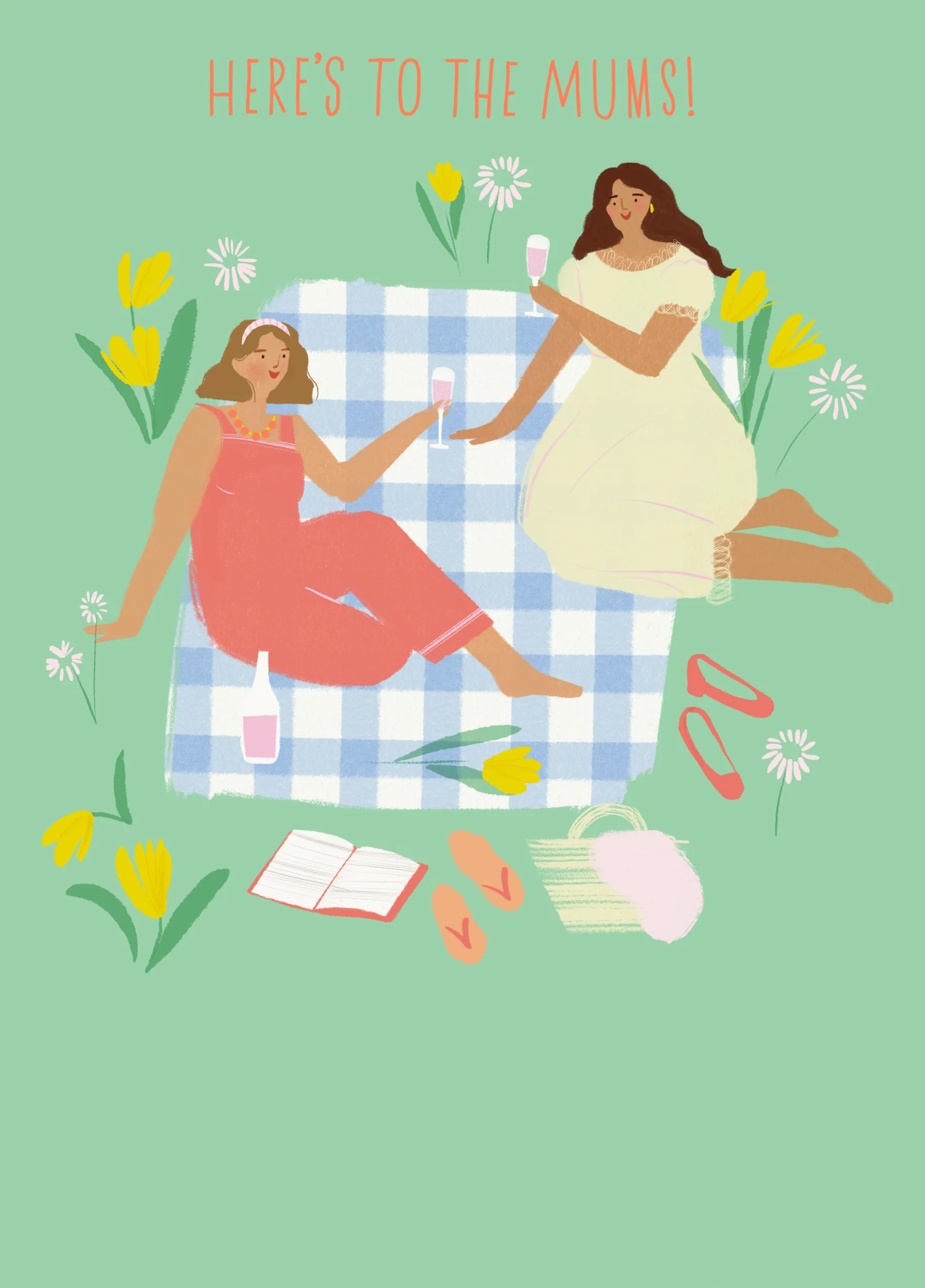 Personalised Contemporary Here's to the Mums Mother's Day Card