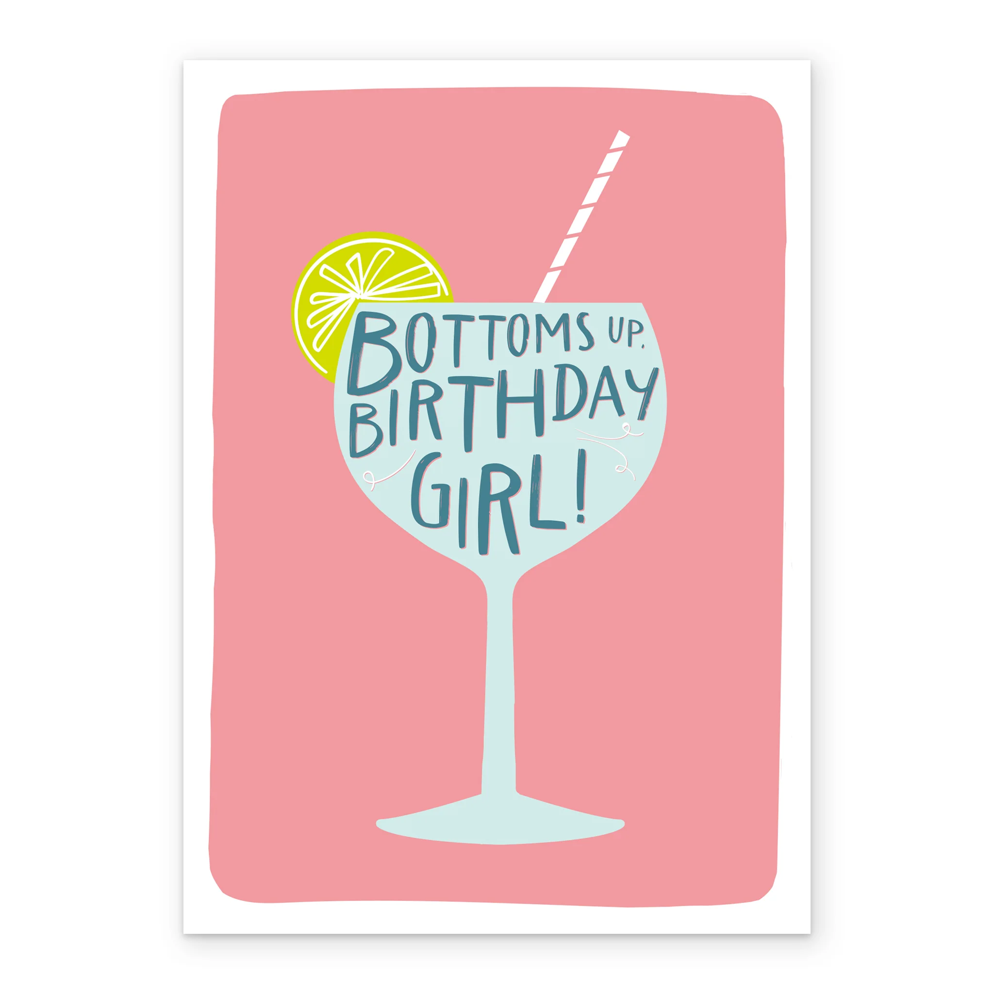 Personalised Contemporary Illustrated Bottoms Up Birthday Card - Image 2