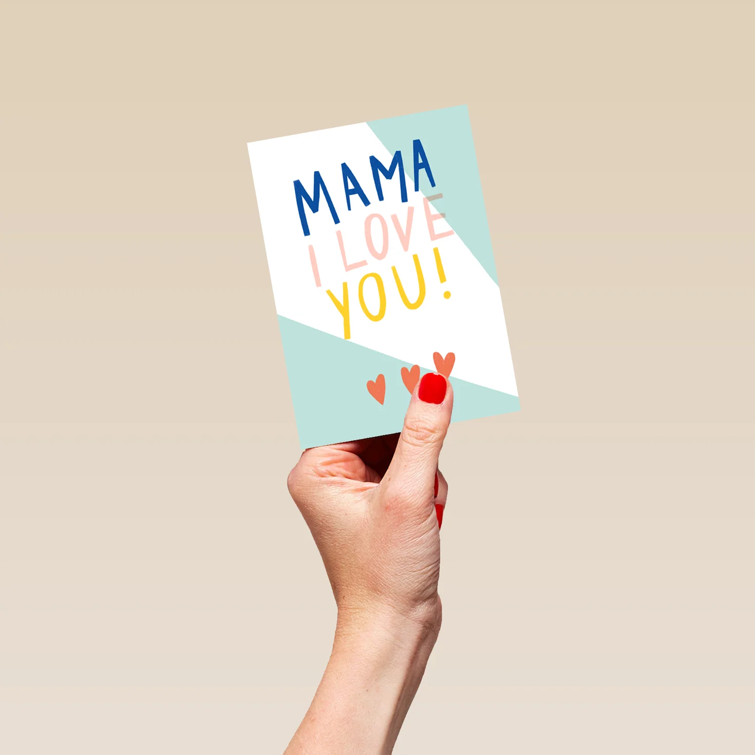 Personalised Contemporary Mama I Love You Mother's Day Card - Image 4