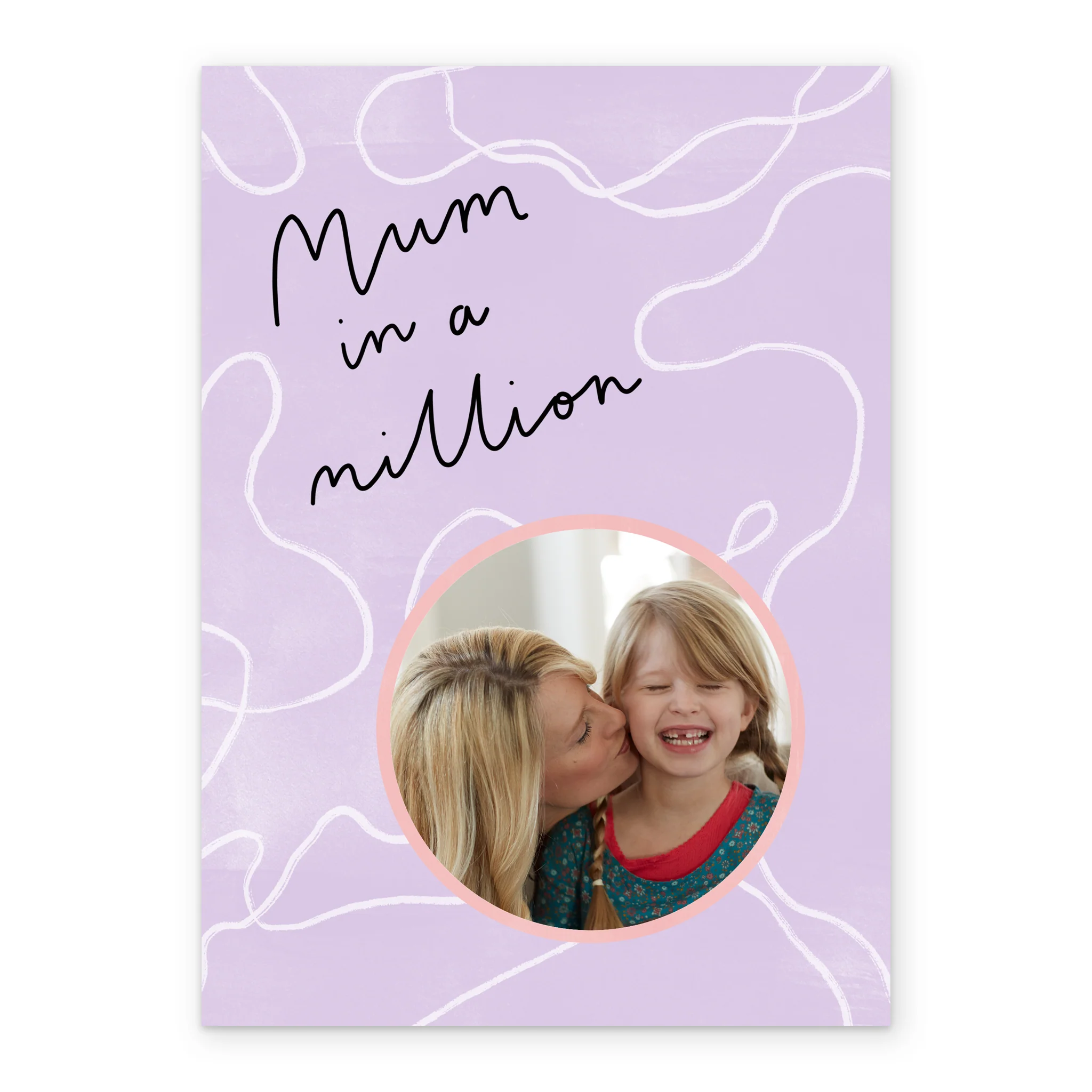 Personalised Contemporary Mum In A Million Mother's Day Photo Upload Card - Image 2