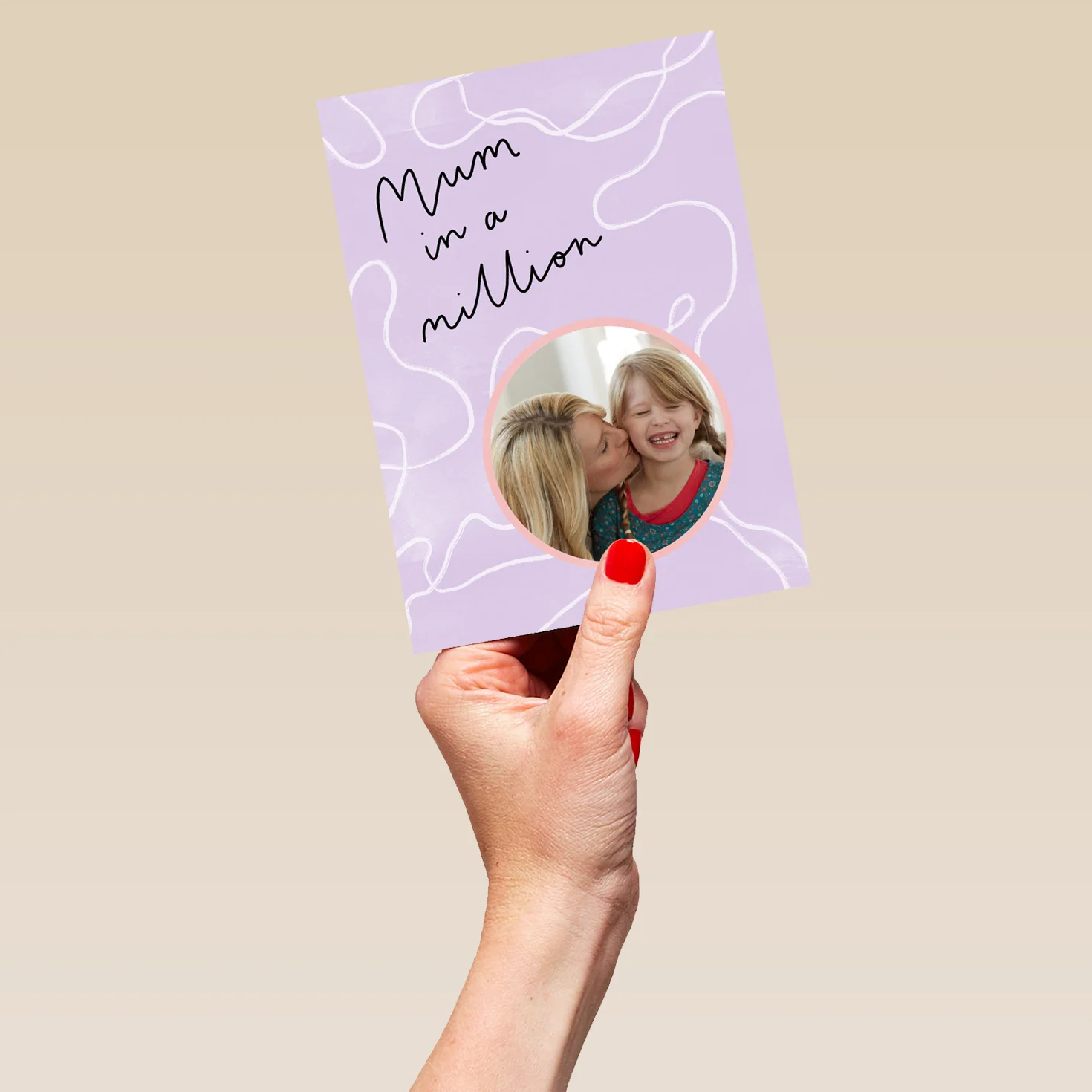 Personalised Contemporary Mum In A Million Mother's Day Photo Upload Card - Image 5