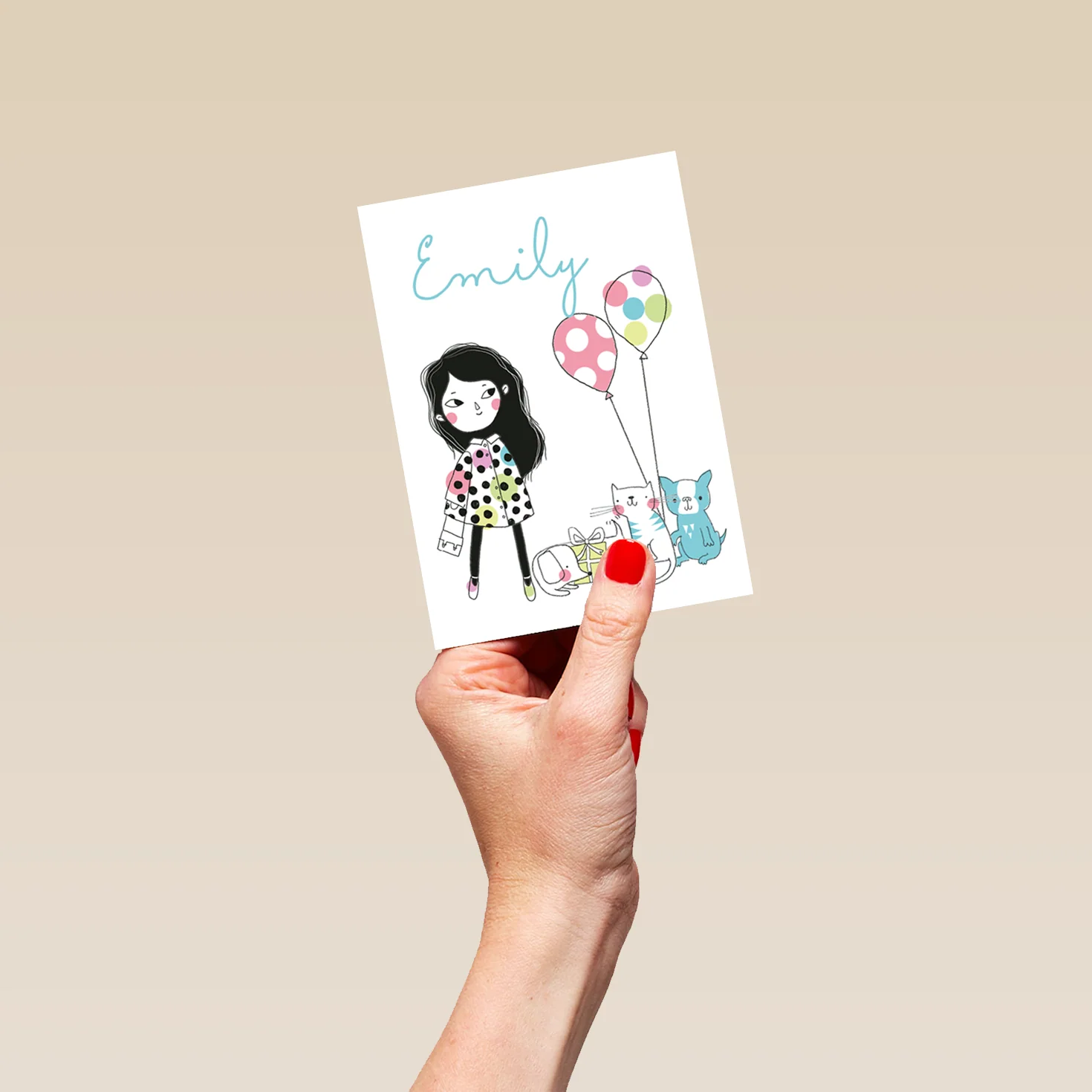 Personalised Contemporary Niece Birthday Lettering Card - Image 4
