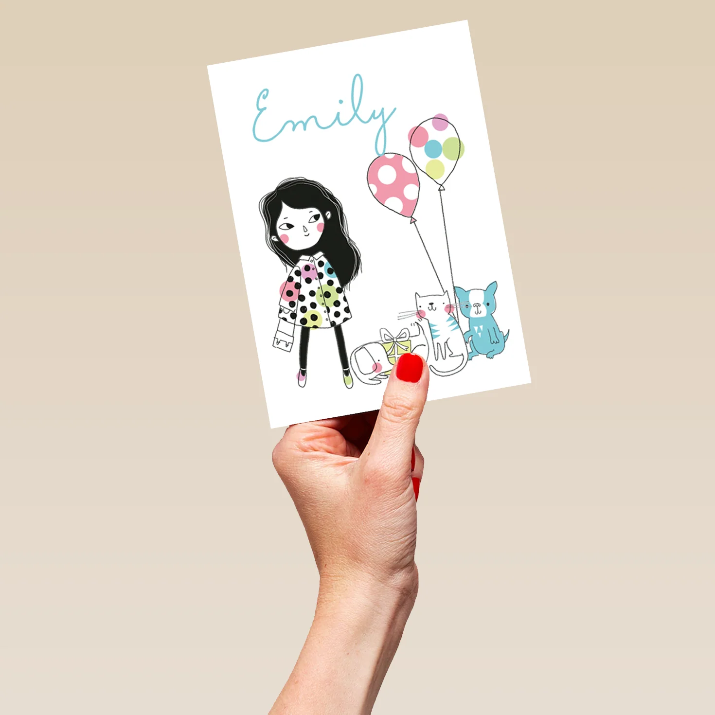 Personalised Contemporary Niece Birthday Lettering Card - Image 5