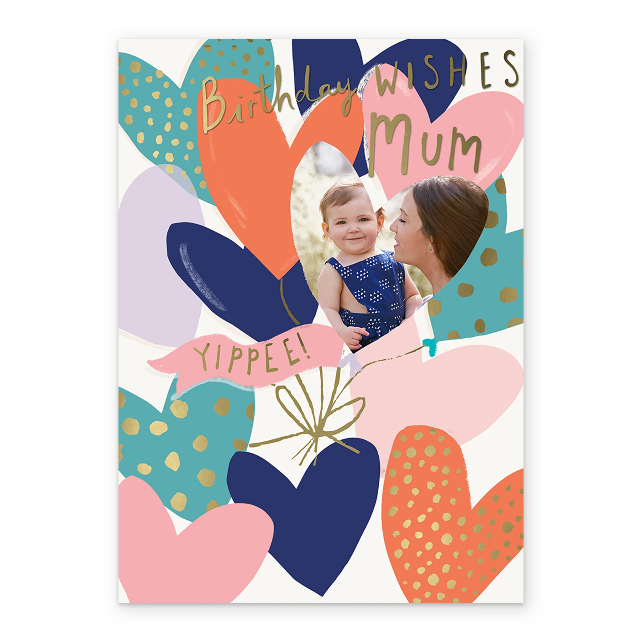 Personalised Contemporary Photo Upload Birthday Card For Mum - Image 2