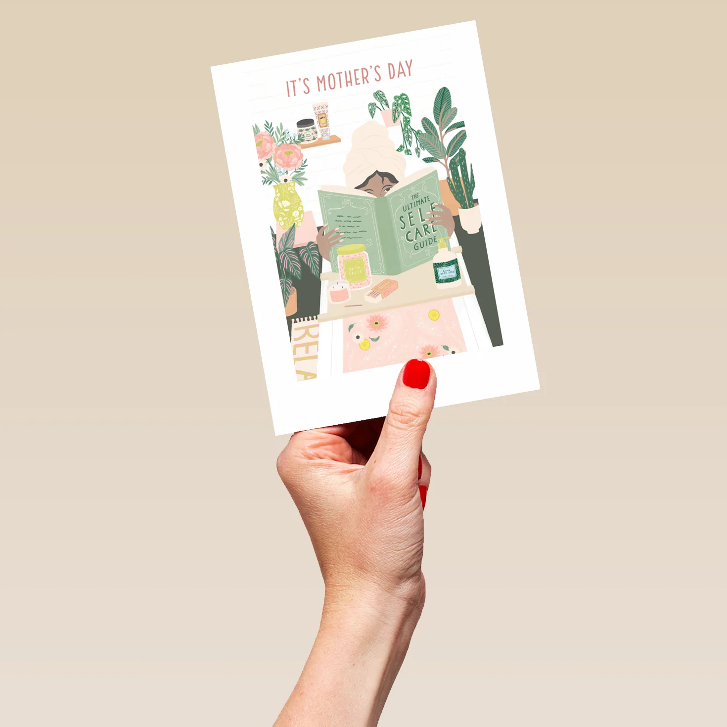 Personalised Contemporary Relaxing Mother's Day Card - Image 5