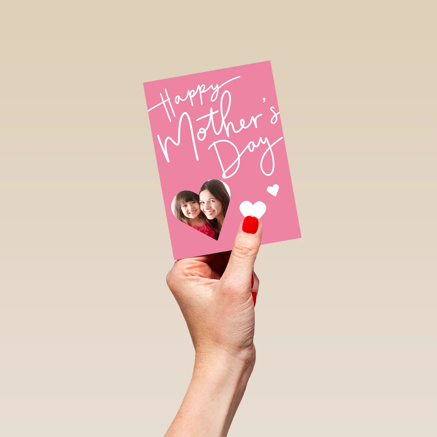 Personalised Contemporary Script Mother's Day Photo Upload Card - Image 4