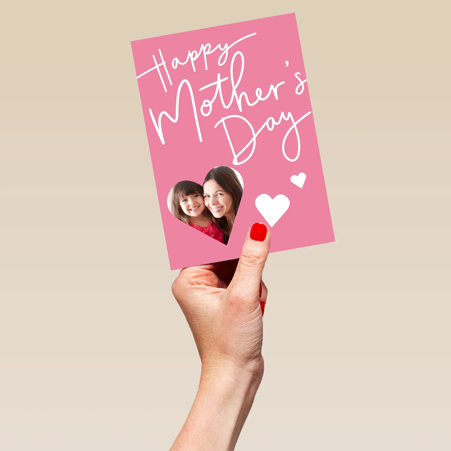 Personalised Contemporary Script Mother's Day Photo Upload Card - Image 5