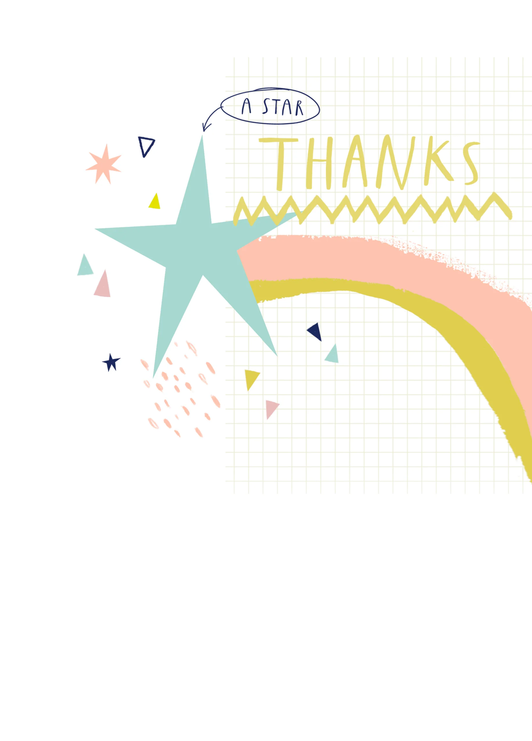 Personalised Contemporary Shooting Star Thank You Card