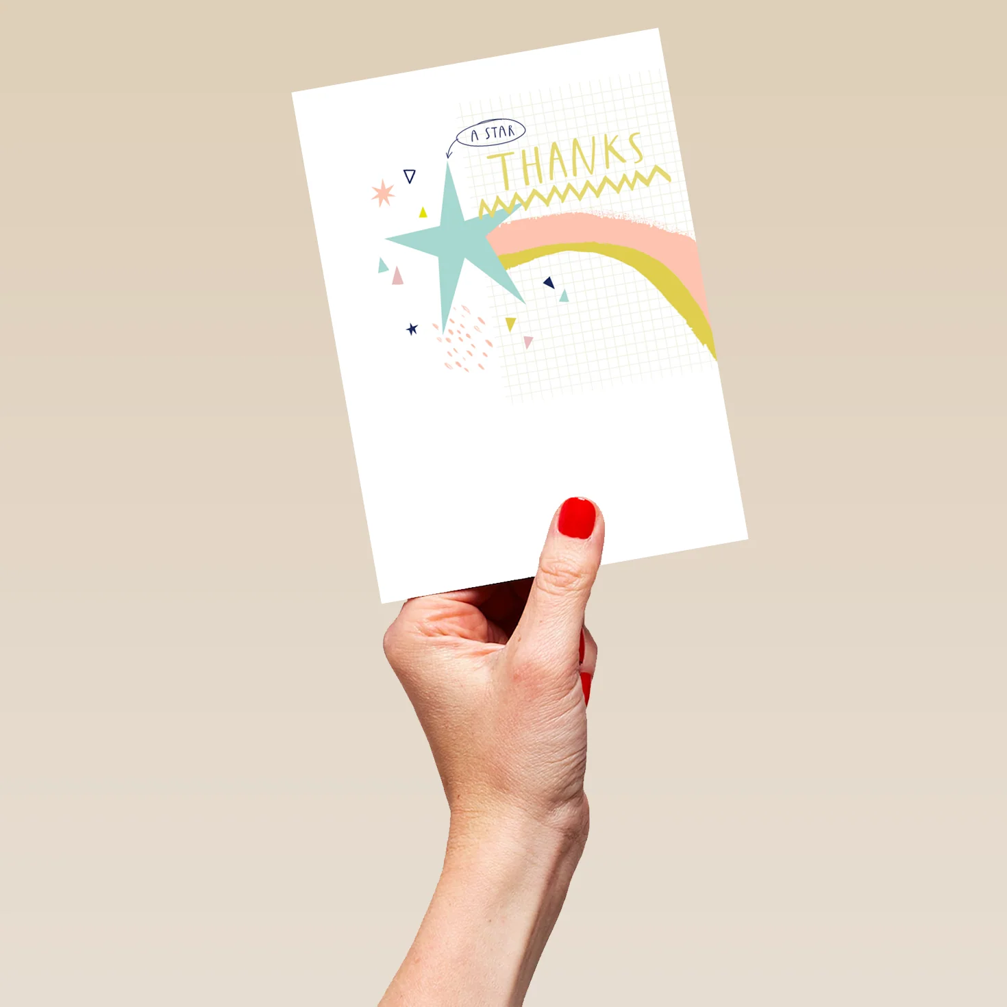 Personalised Contemporary Shooting Star Thank You Card - Image 5