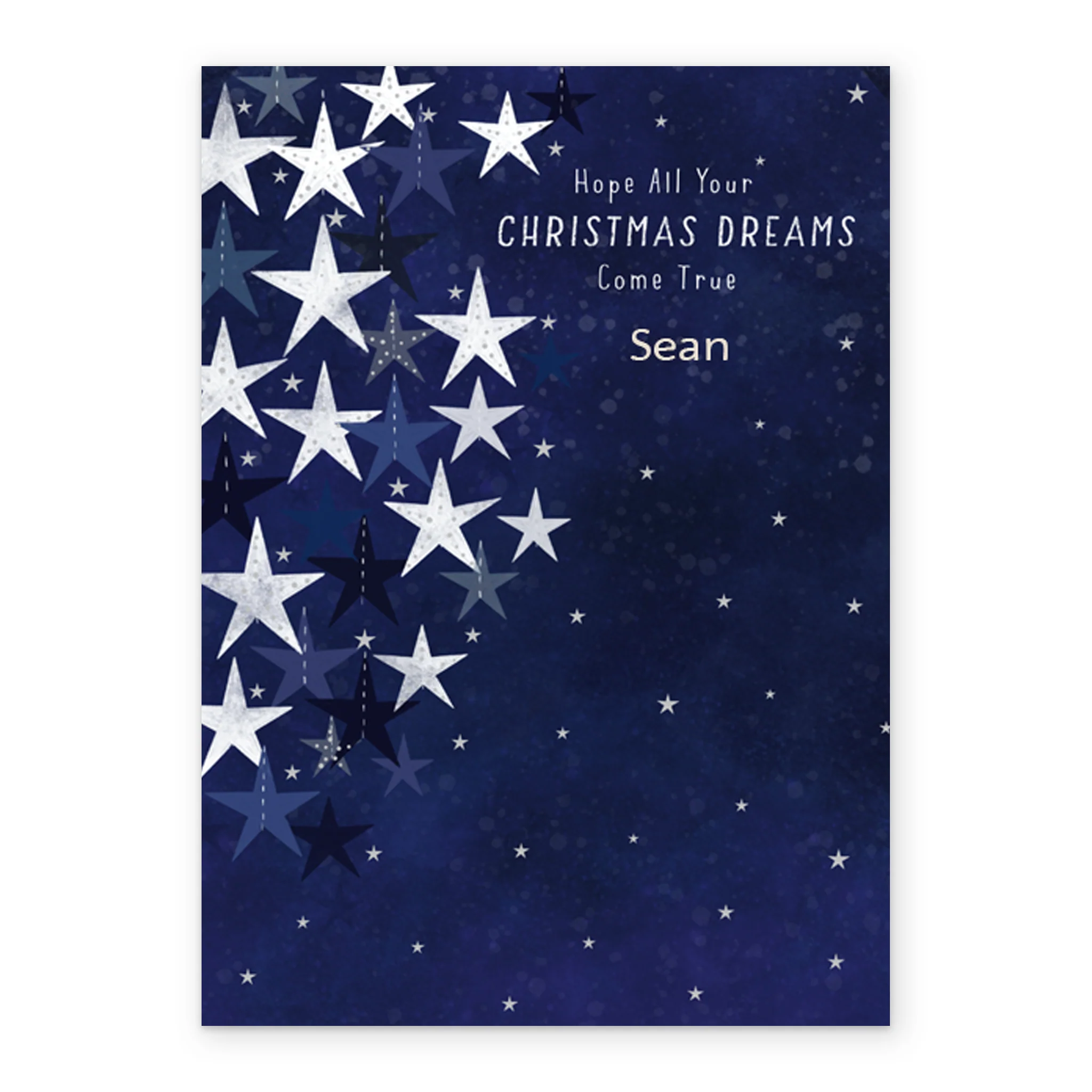 Personalised Contemporary Starry Night Dreams Christmas Card - Image 2