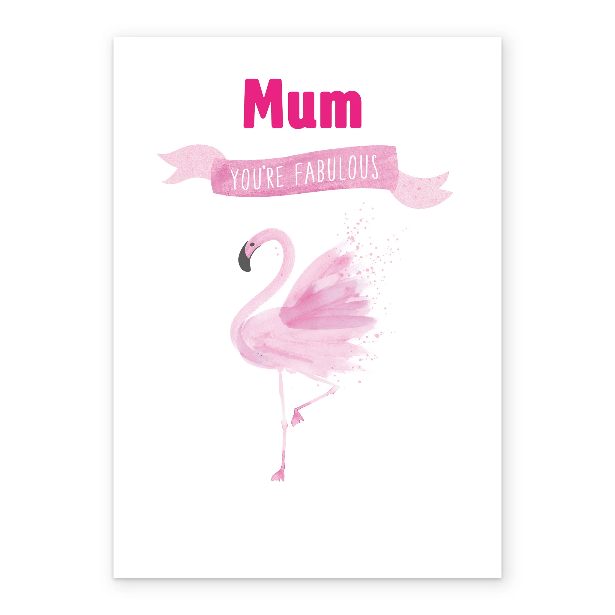 Personalised Contemporary Text Flamingo Mother's Day Card - Image 2