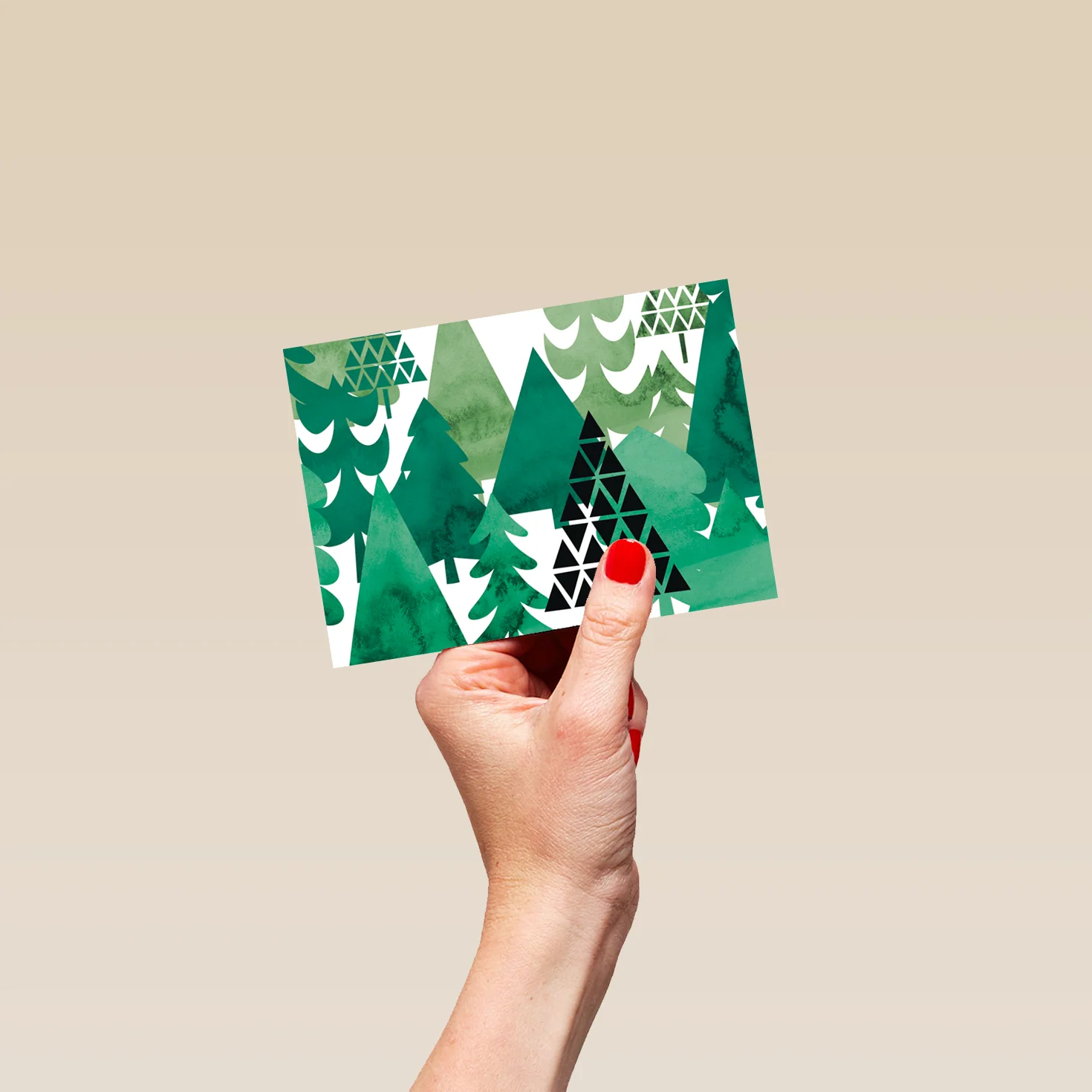 Personalised Contemporary Winter Trees Card - Image 4