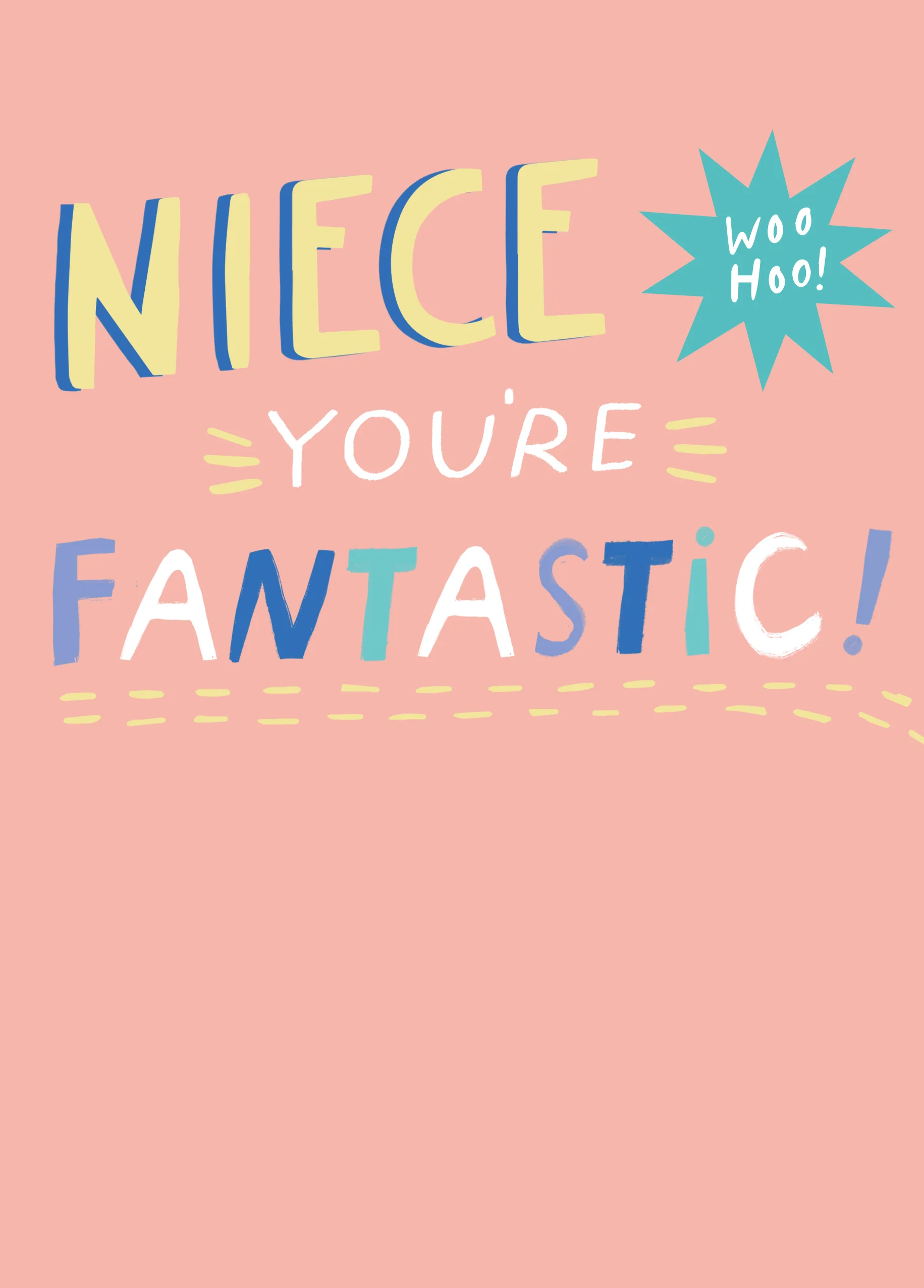 Personalised Contemporary You're Fantastic Birthday Card For Niece