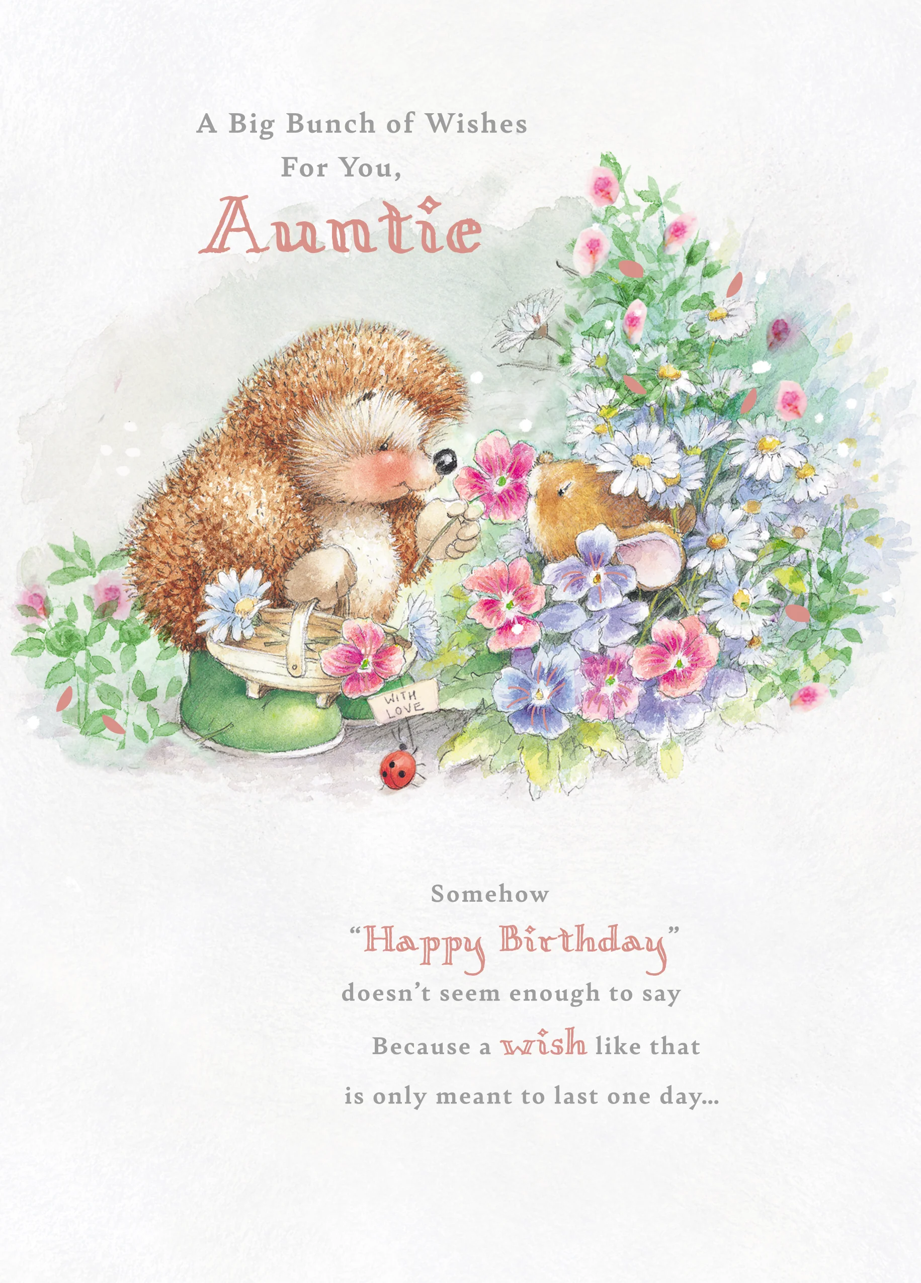 Personalised Country Companions Birthday Card for Auntie