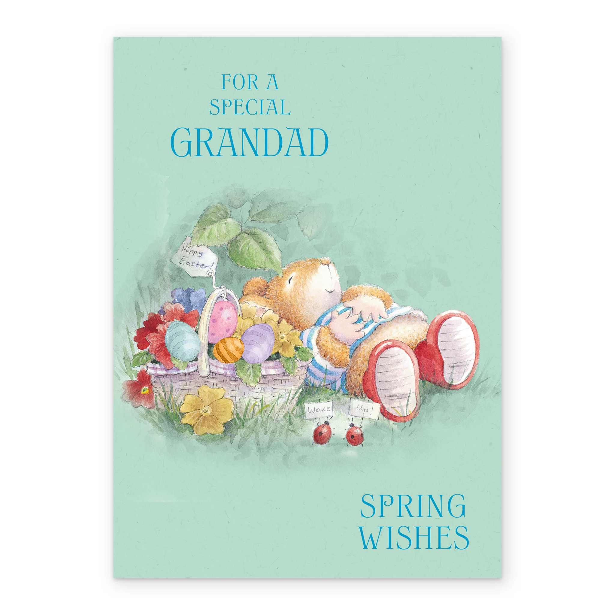 Personalised Country Companions Mouse And Egg Basket Easter Card for Grandad - Image 2