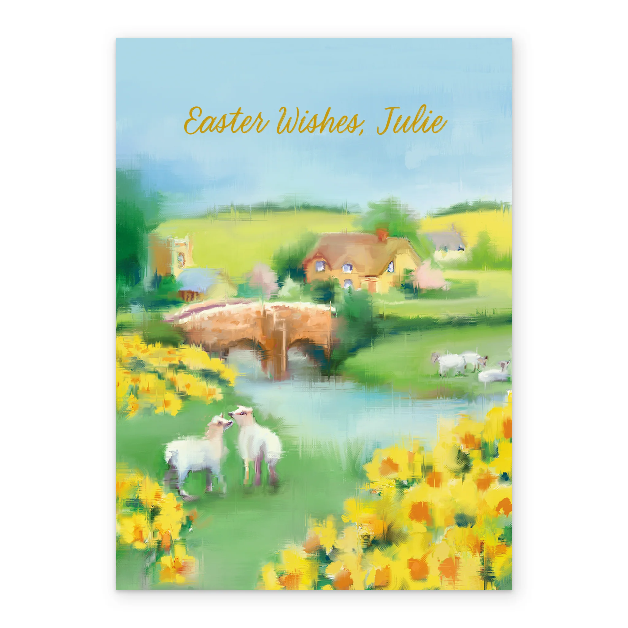Personalised Countryside Scene Easter Card - Image 2