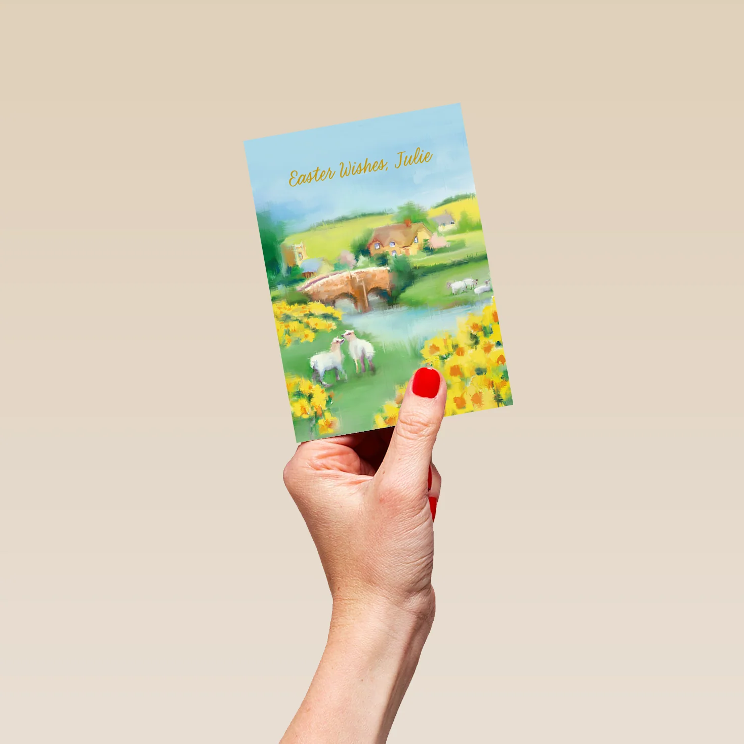 Personalised Countryside Scene Easter Card - Image 4