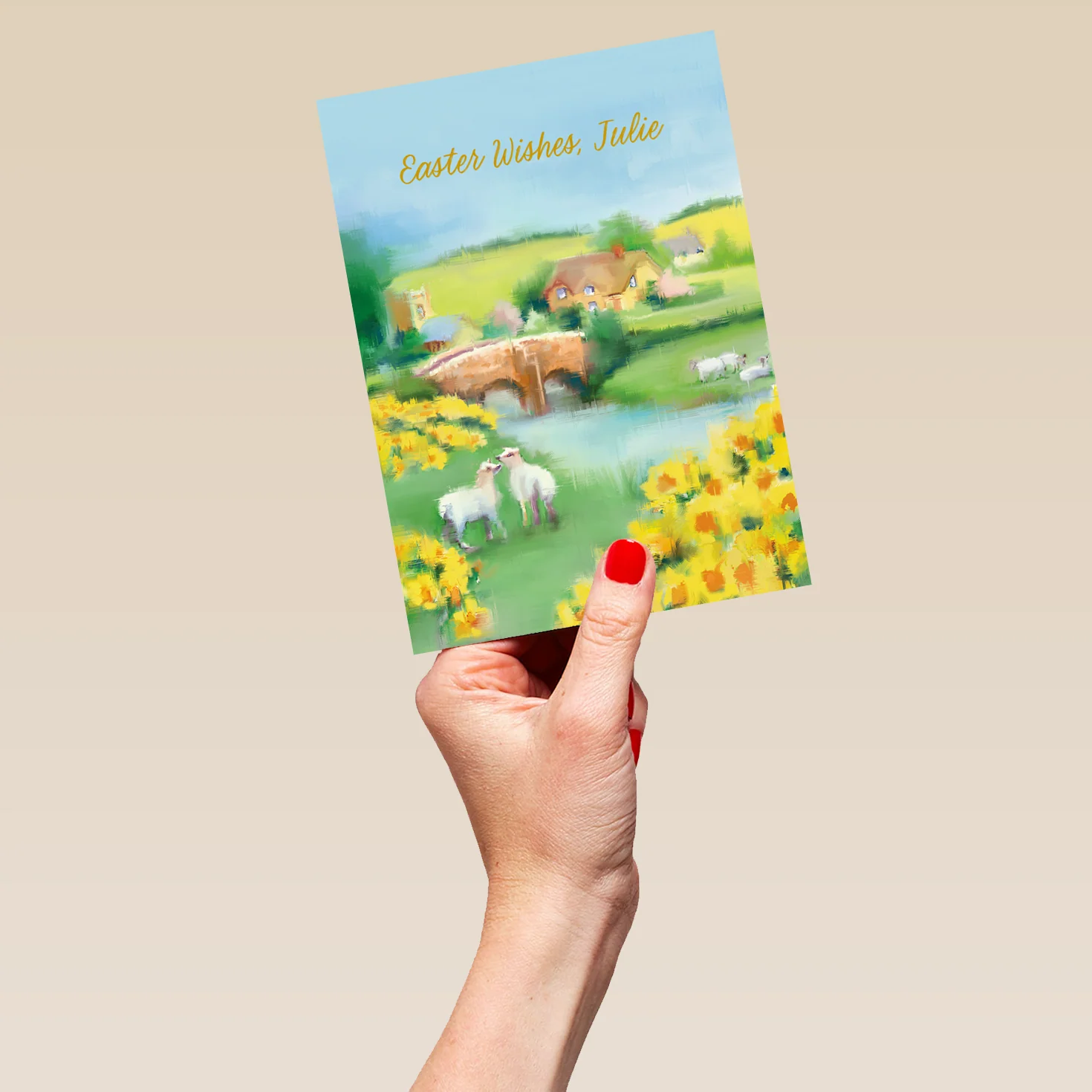 Personalised Countryside Scene Easter Card - Image 5