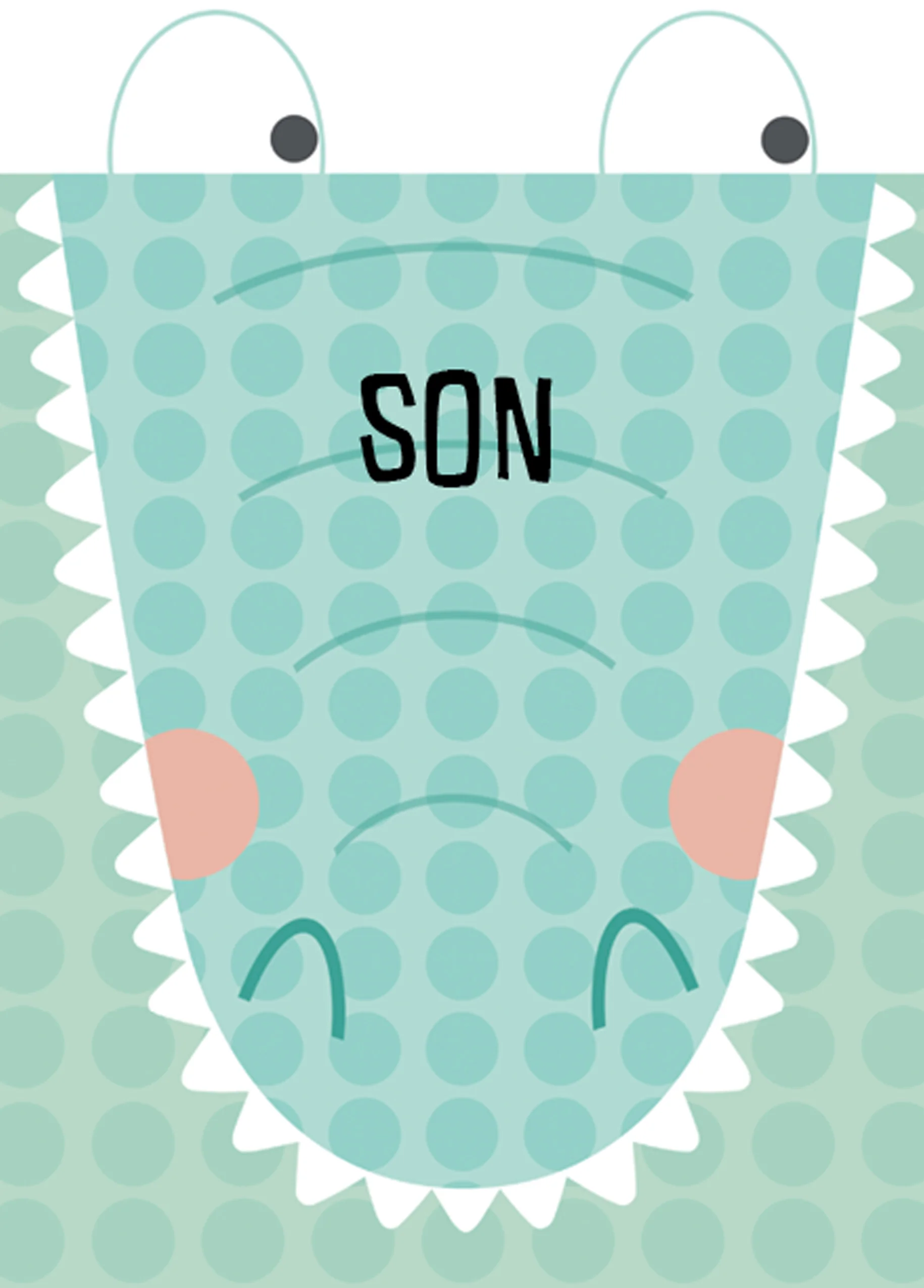 Personalised Crocodile Son Birthday Card