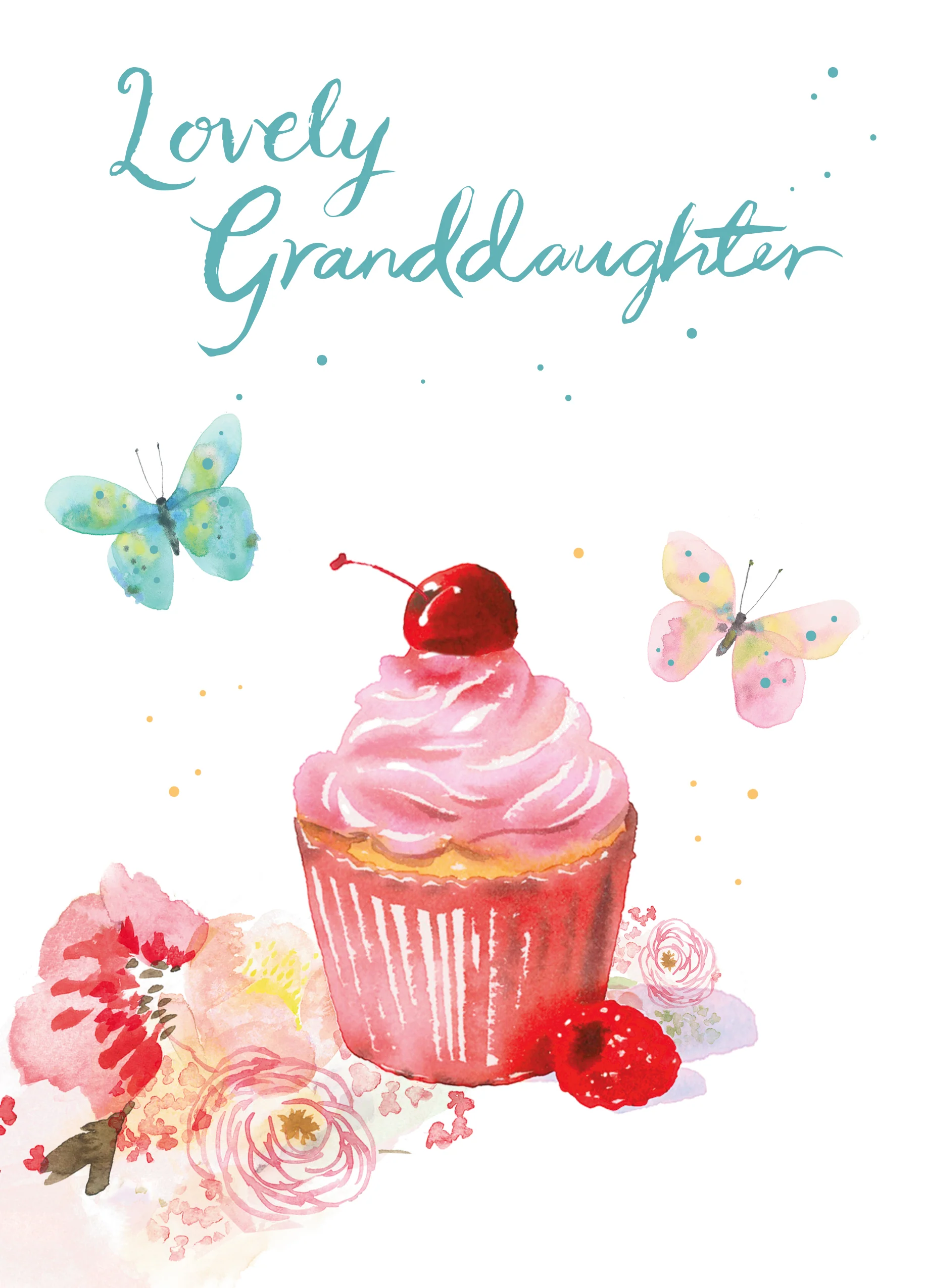 Personalised Cupcake Birthday Card For Granddaughter